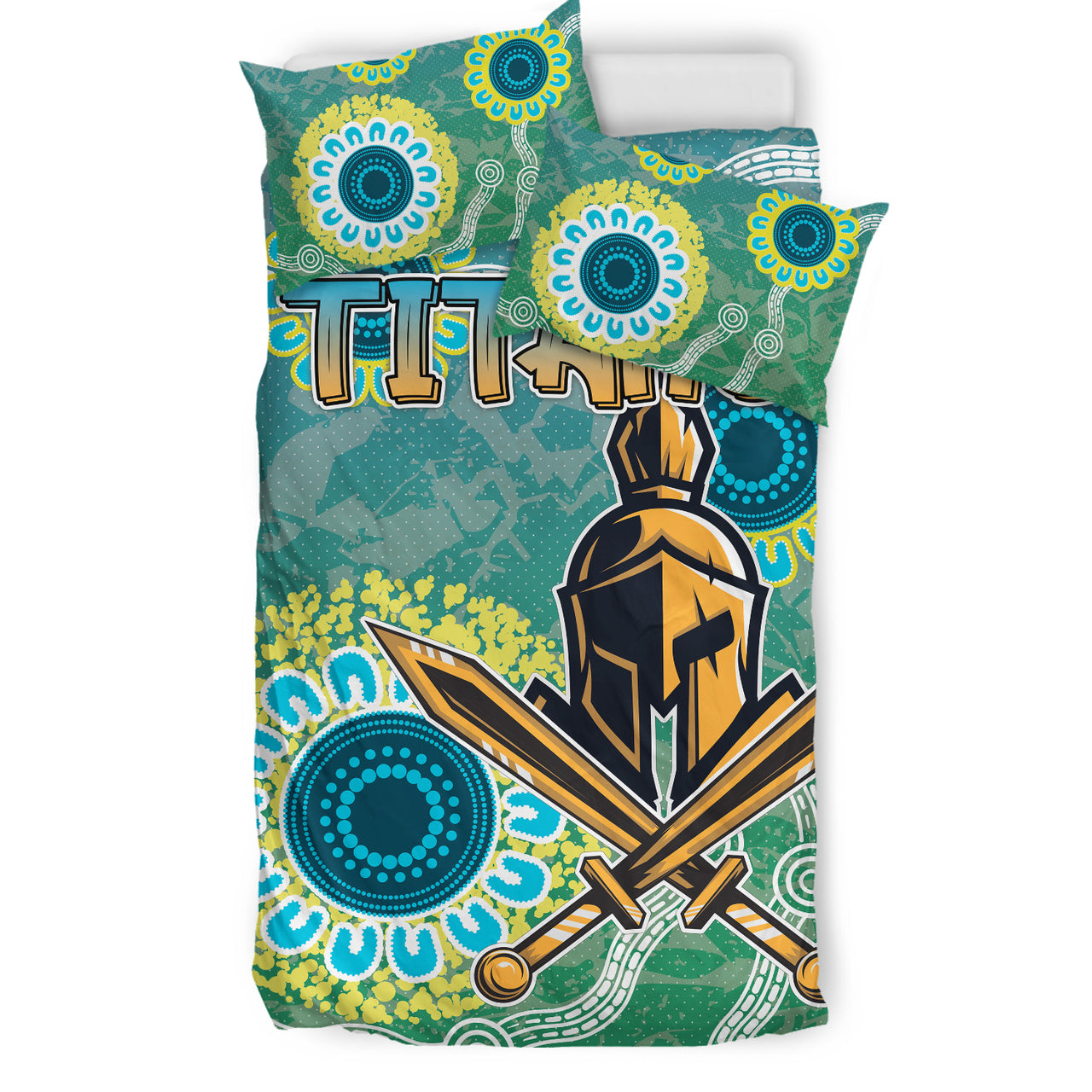 Titans Rugby Bedding Set - Custom Super Titans Bedding Set RLT13 - Vibe Hoodie Shop