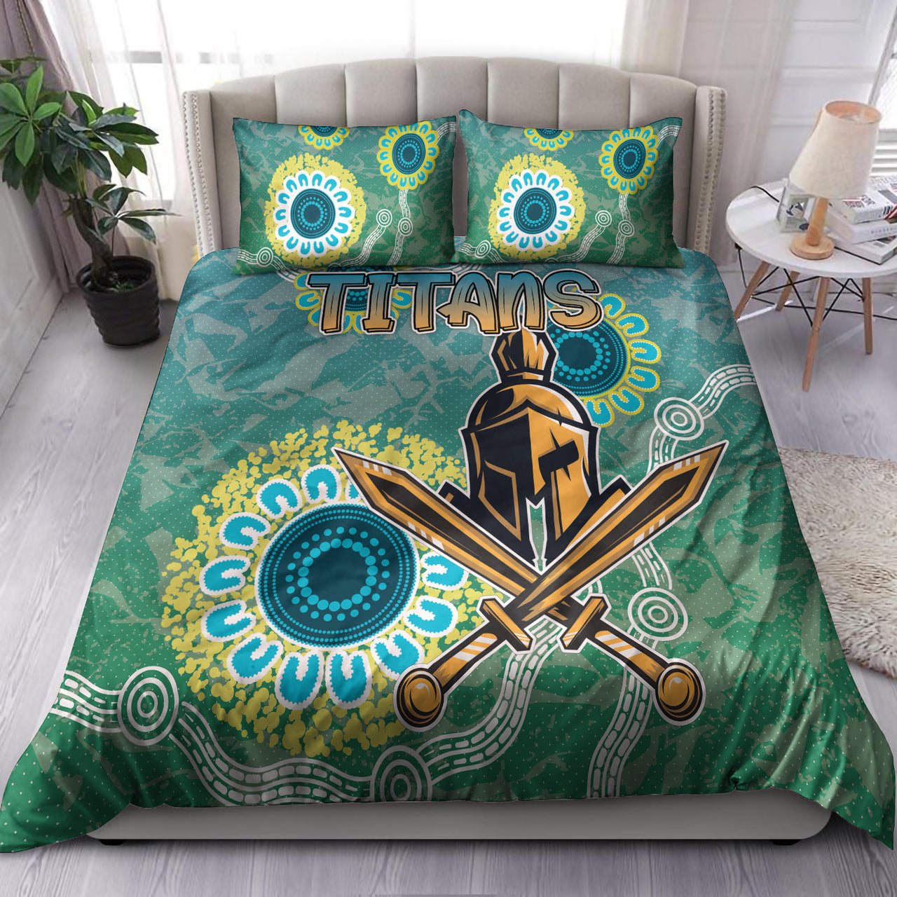 Titans Rugby Bedding Set - Custom Super Titans Bedding Set RLT13 - Vibe Hoodie Shop