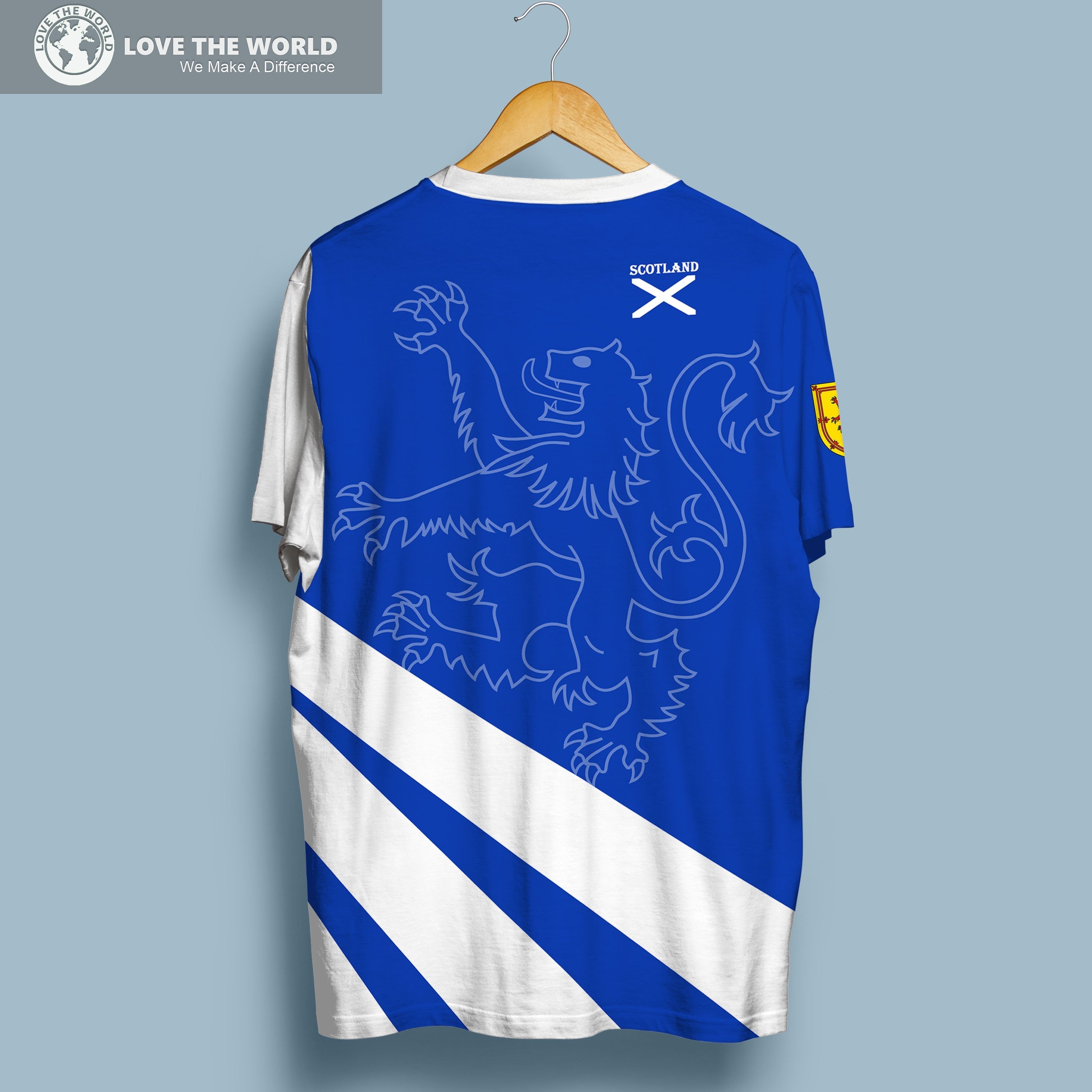 Scotland T shirt Scottish Flag And Royal Arms - Vibe Hoodie Shop