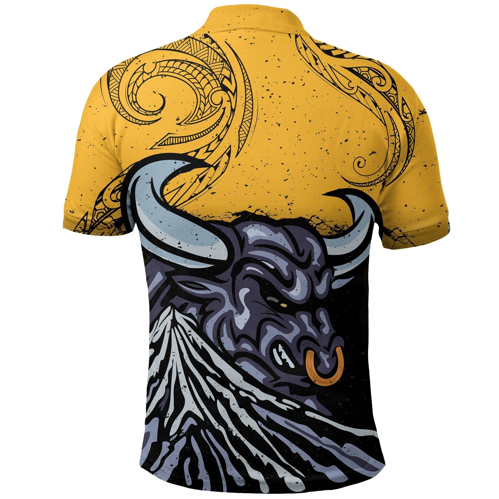 New Zealand Taranaki Polo Shirt, Maori Bull Golf Shirt - Vibe Hoodie Shop