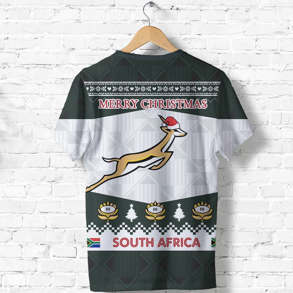 South Africa Springboks Christmas T shirt - Vibe Hoodie Shop