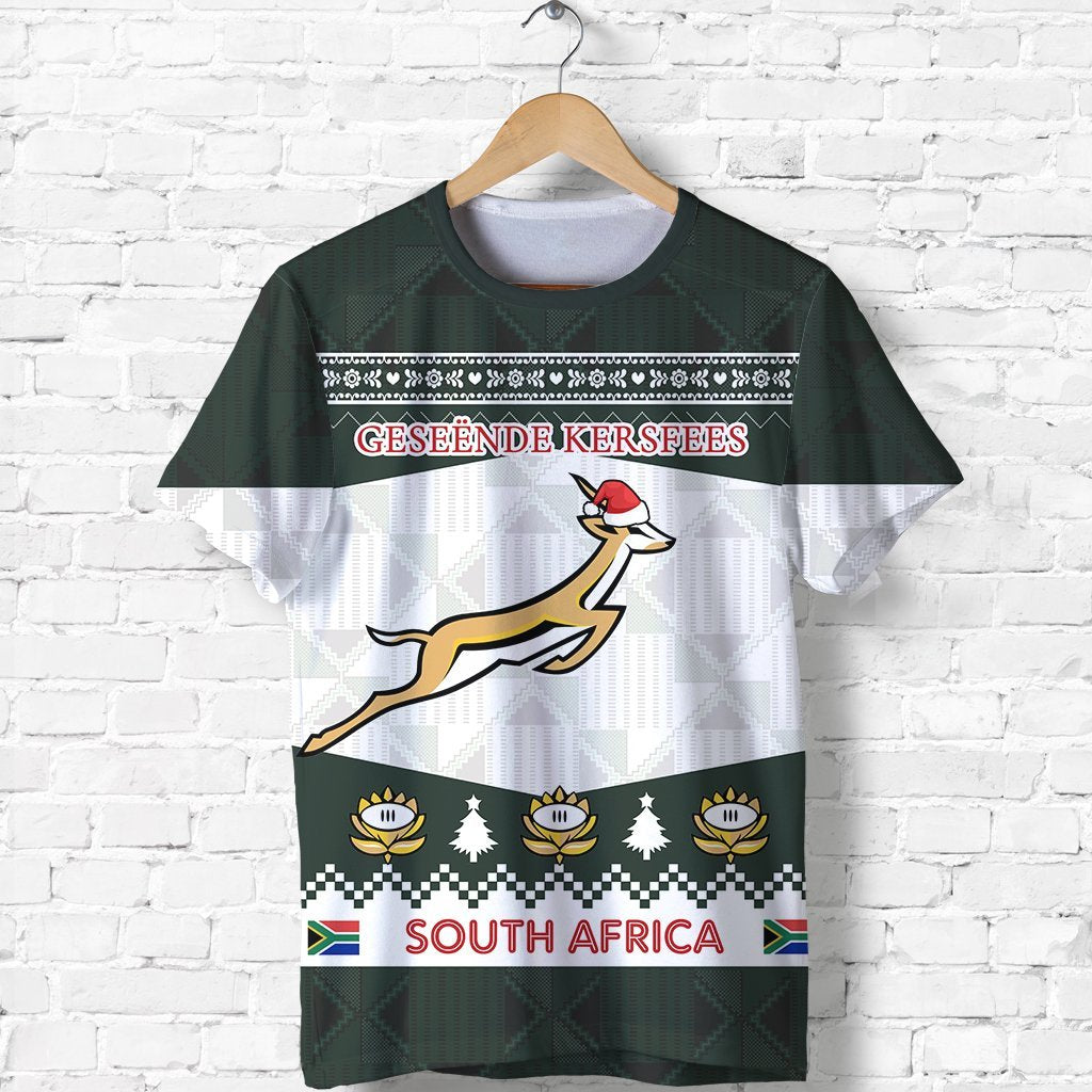 South Africa Springboks Christmas T shirt - Vibe Hoodie Shop