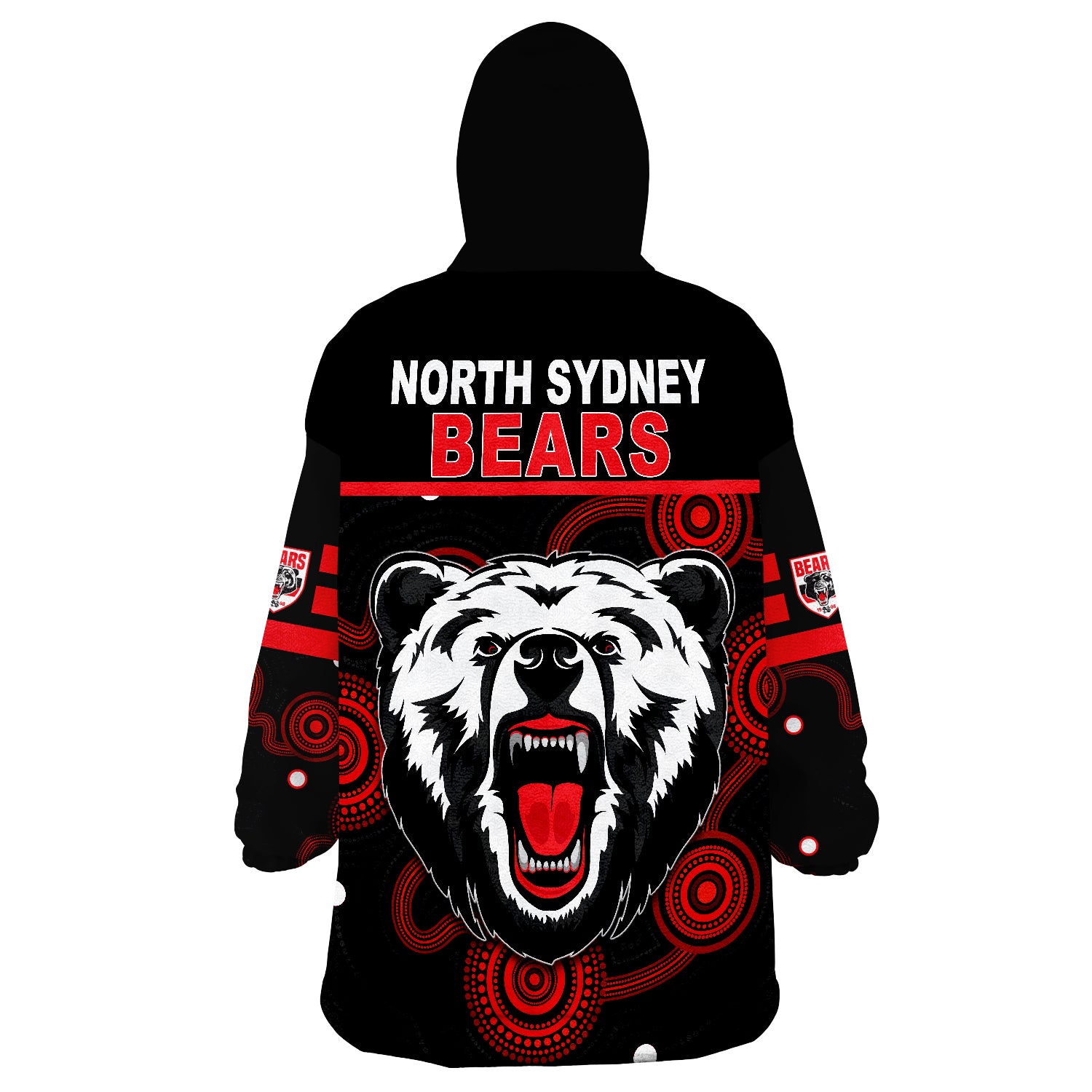 The Bears Indigenous Go North Sydney Wearable Blanket Hoodie - Vibe Hoodie Shop