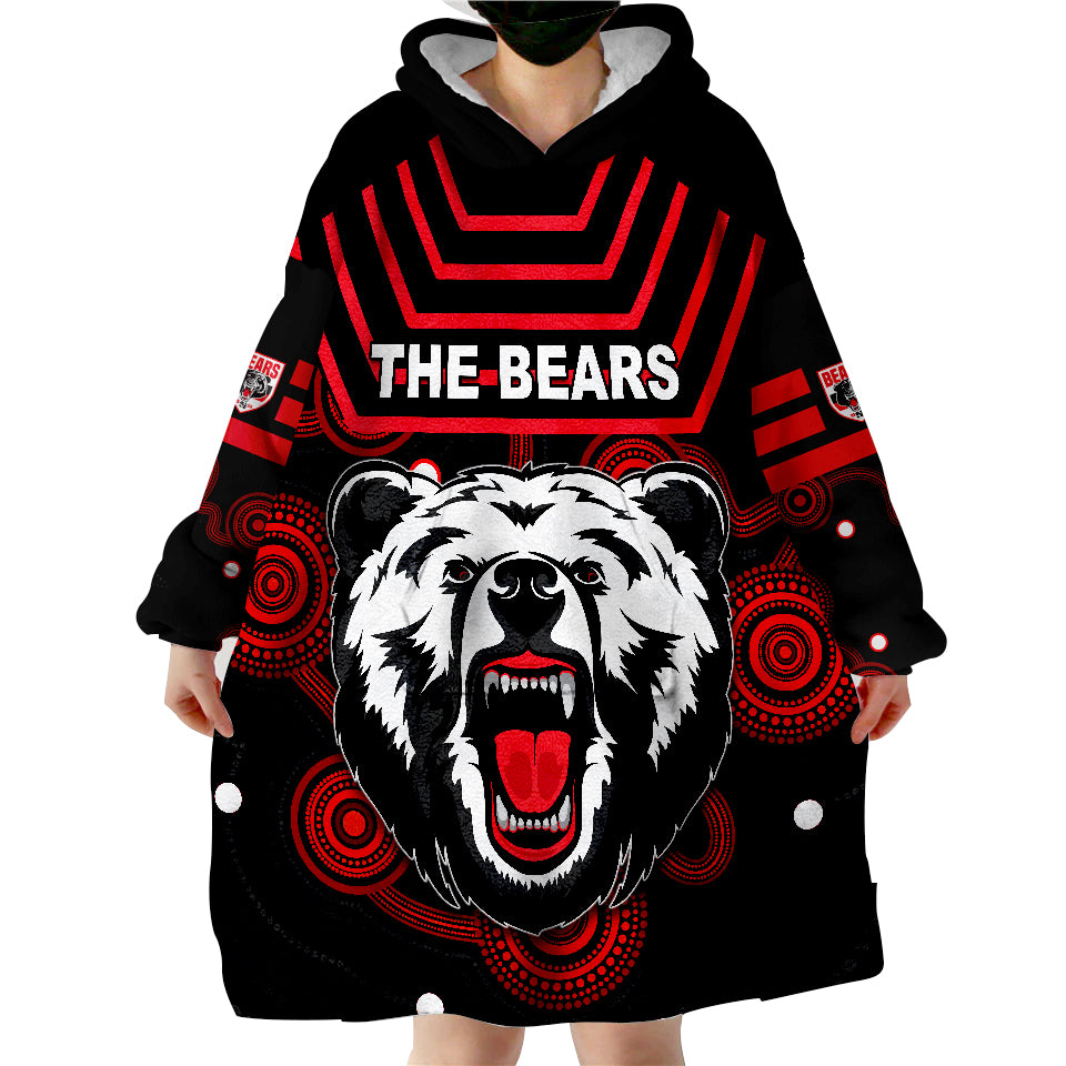 The Bears Indigenous Go North Sydney Wearable Blanket Hoodie - Vibe Hoodie Shop