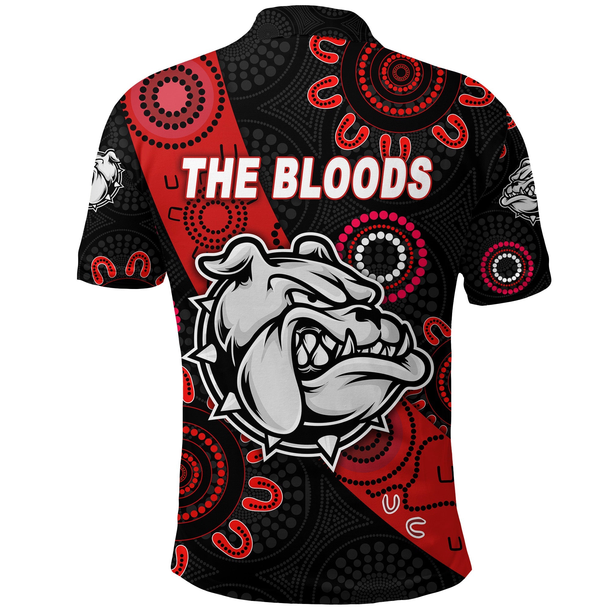 West Football Club Alice Springs Polo Shirt The Bloods Indigenous Version - Vibe Hoodie Shop