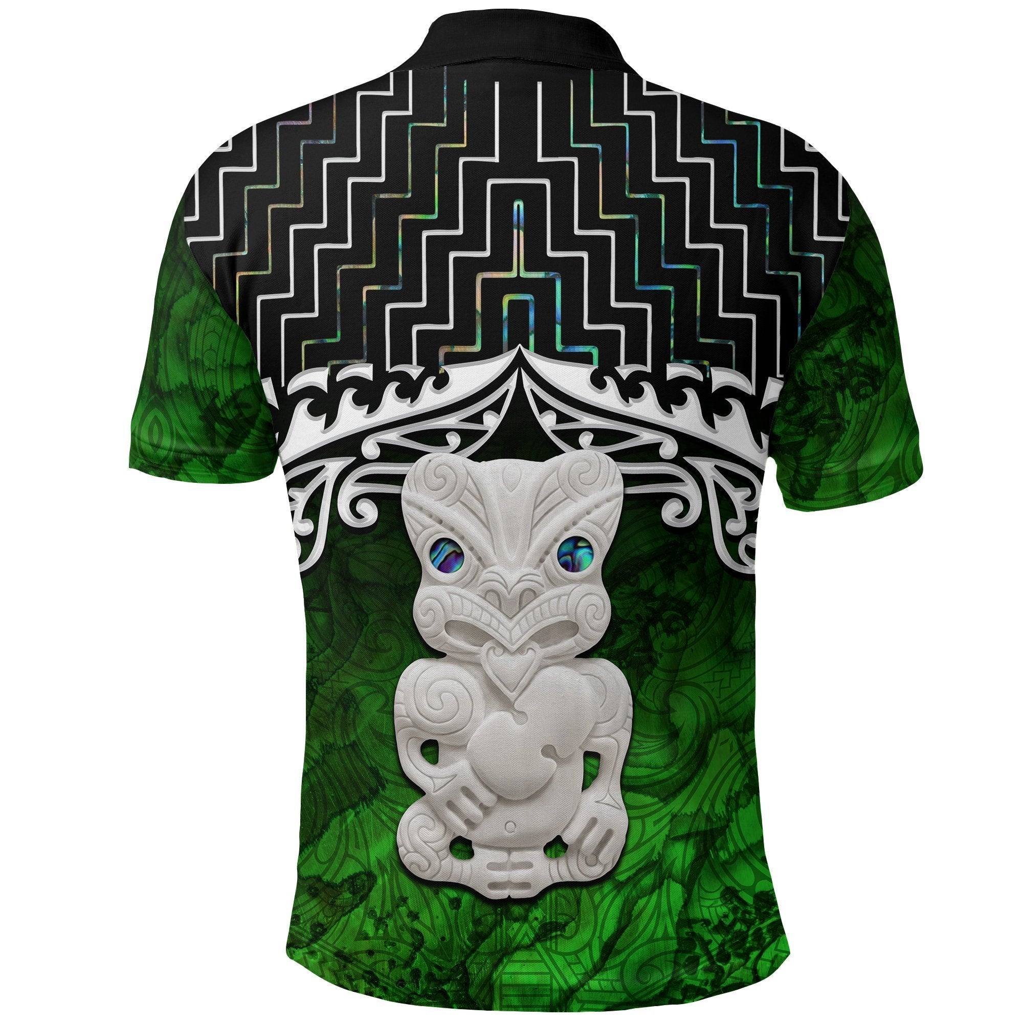 New Zealand Maori Polo Shirt, Poutama Hei Tiki Golf Shirt - Vibe Hoodie Shop