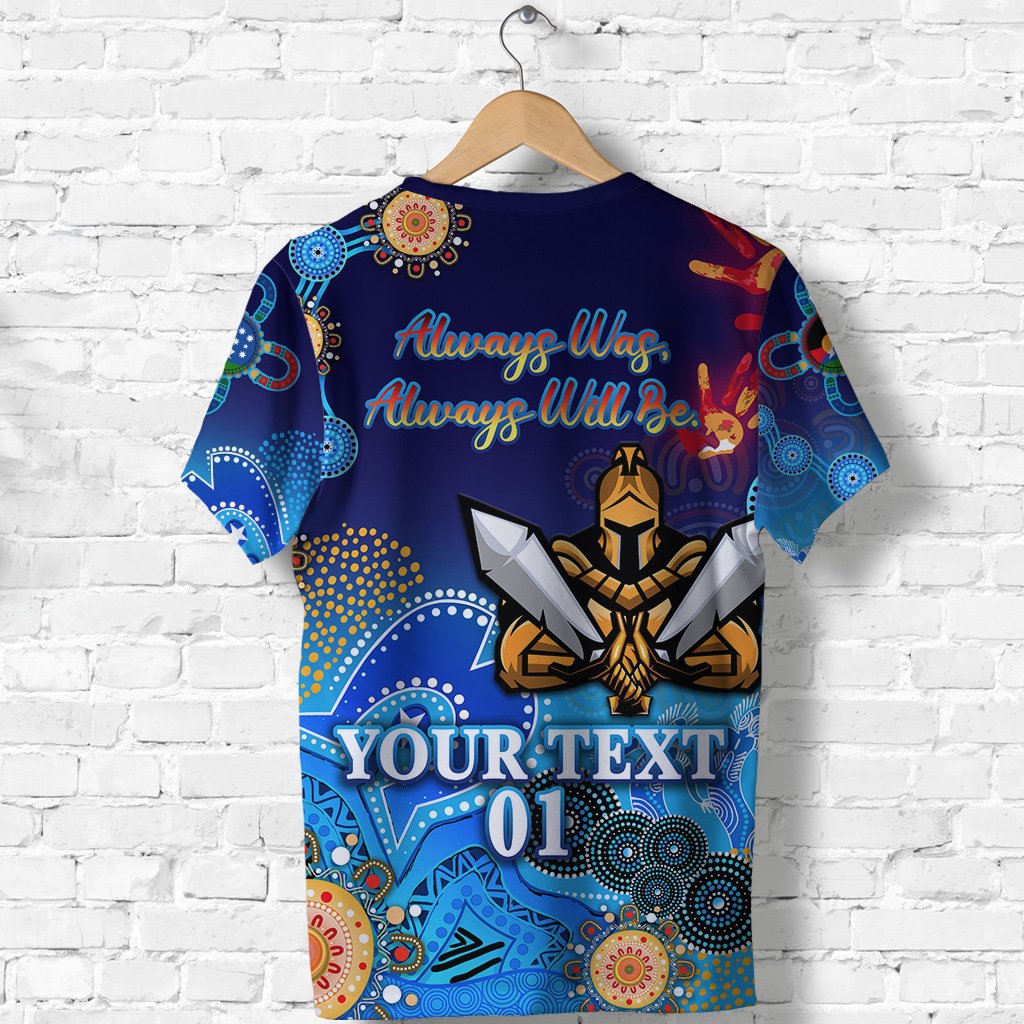 (Custom Personalised) Gold Coast Titans T shirt Gladiator NAIDOC Heal Country! Heal Our Nation, Custom Text And Number - Vibe Hoodie Shop