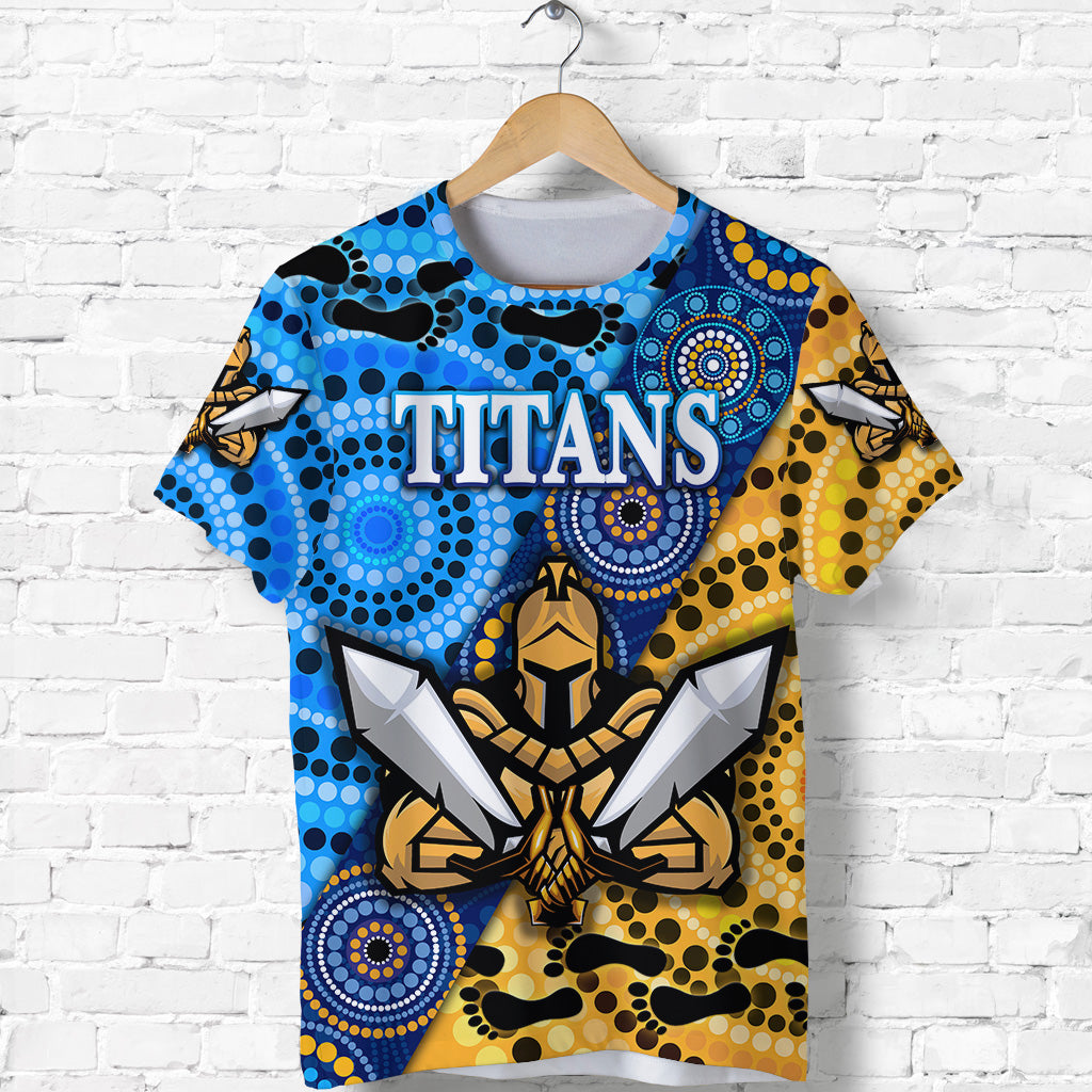 (Custom Personalised) Gold Coast Titans T shirt 2021 Indigenous, Custom Text And Number - Vibe Hoodie Shop