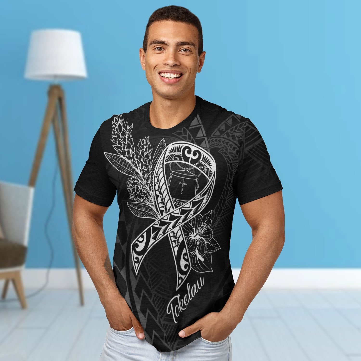 Tokelau T shirt - Ribbon Polynesian Style - Vibe Hoodie Shop