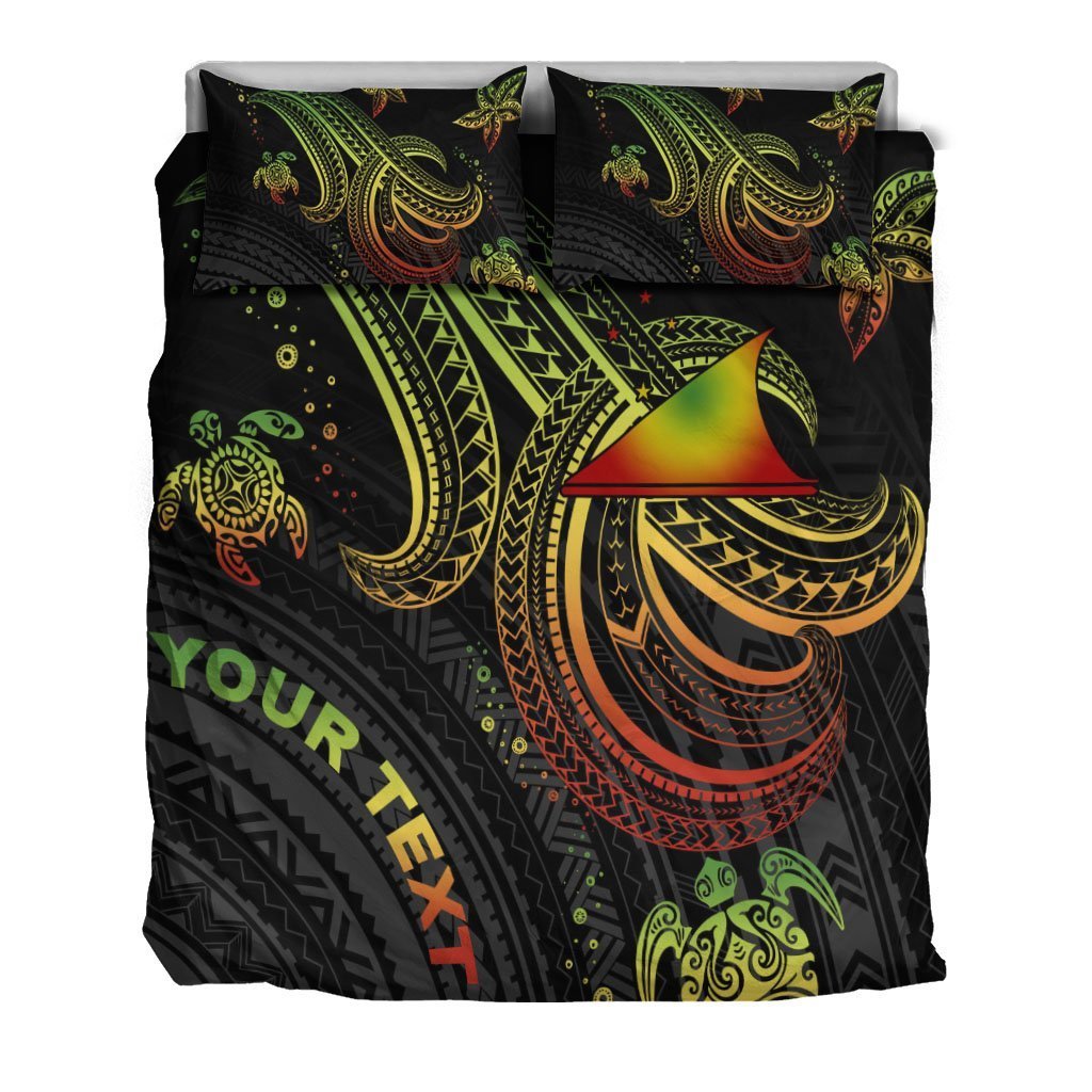 Tokelau Custom Personalised Bedding Set - Reggae Turtle - Vibe Hoodie Shop