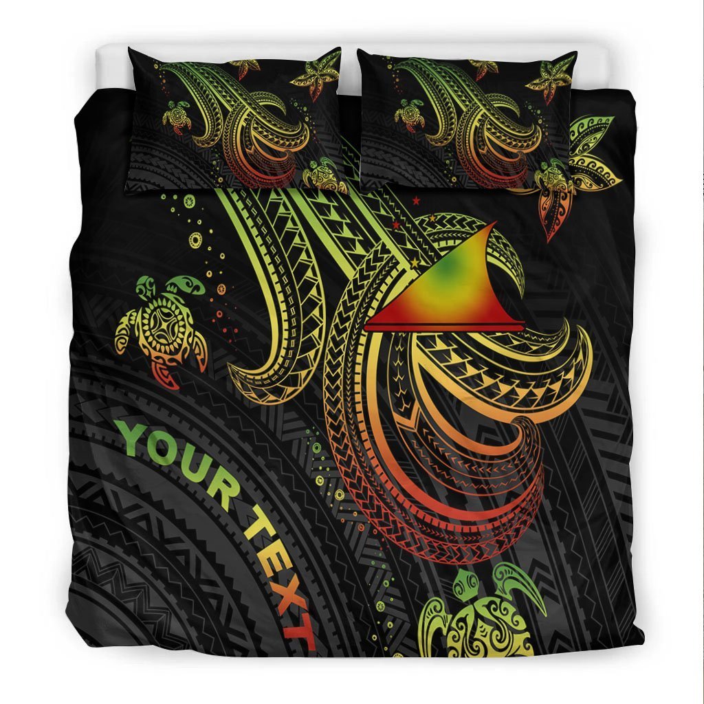 Tokelau Custom Personalised Bedding Set - Reggae Turtle - Vibe Hoodie Shop