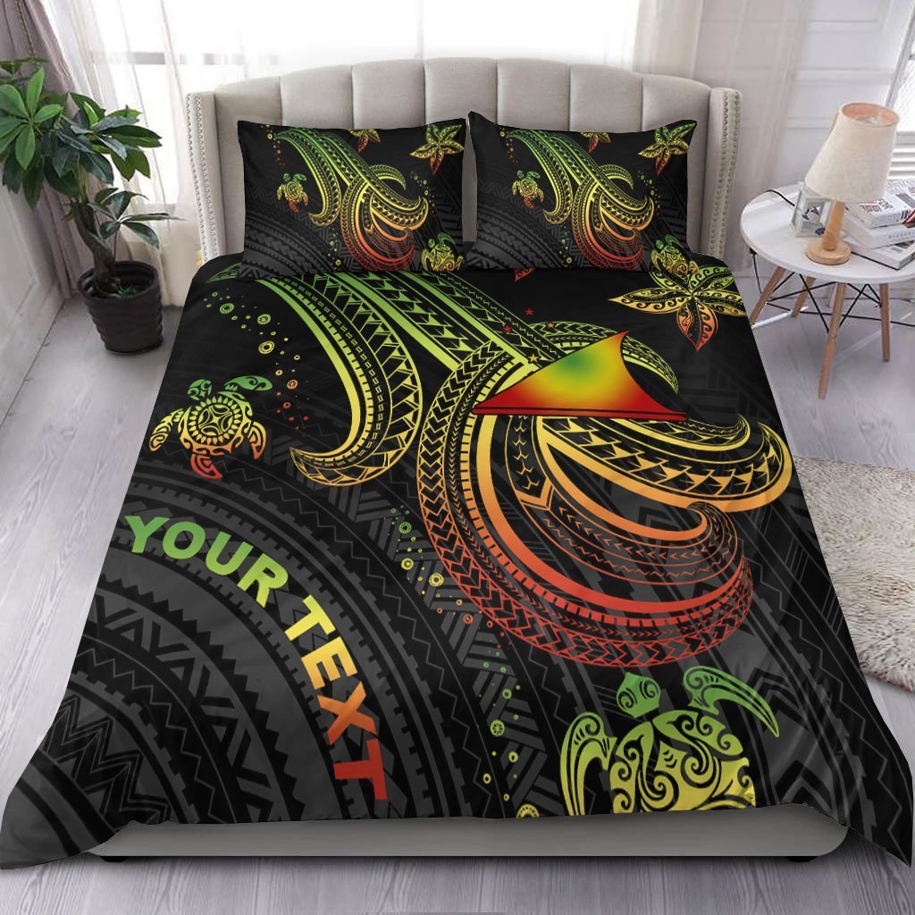 Tokelau Custom Personalised Bedding Set - Reggae Turtle - Vibe Hoodie Shop