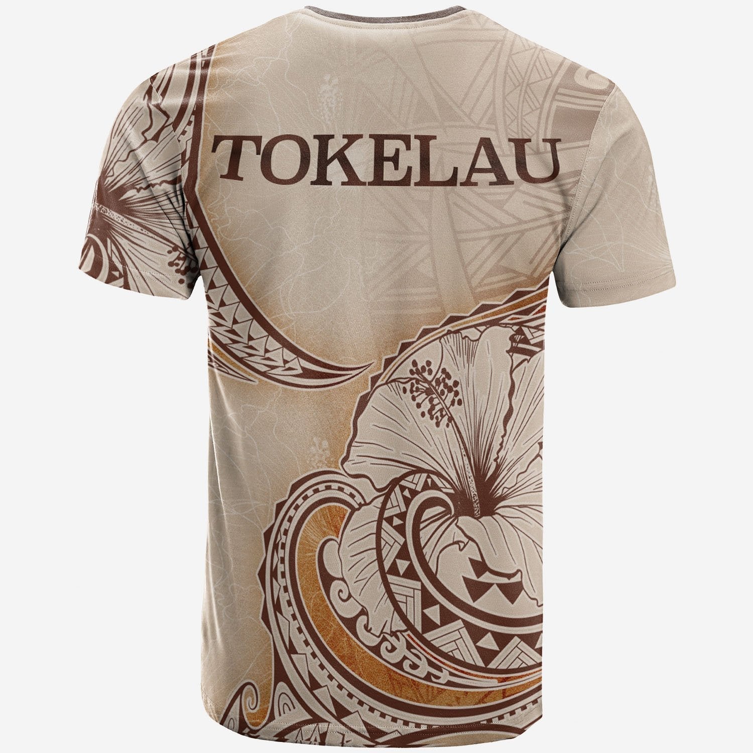 Tokelau T shirt - Hibiscus Flowers Vintage Style - Vibe Hoodie Shop