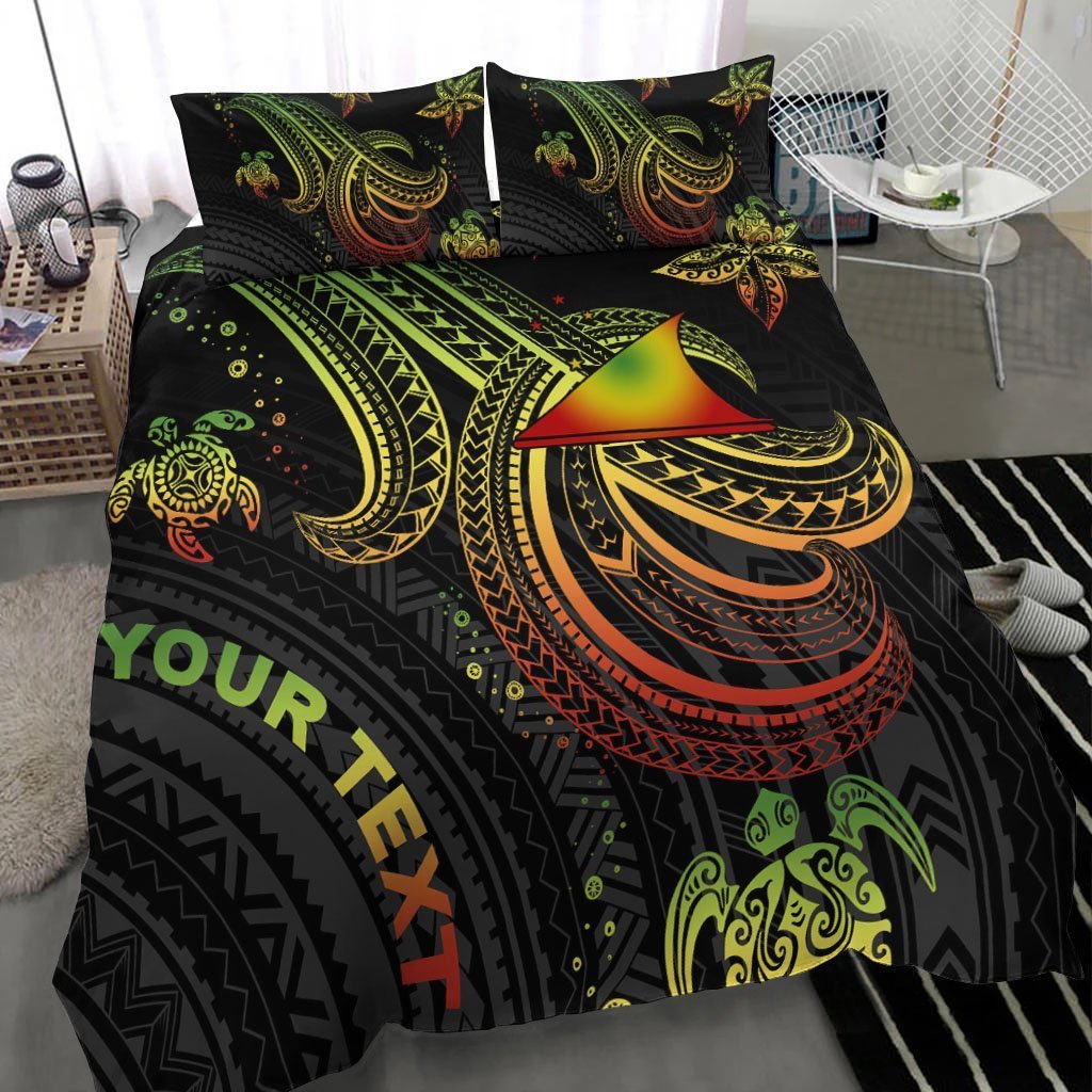 Tokelau Custom Personalised Bedding Set - Reggae Turtle - Vibe Hoodie Shop