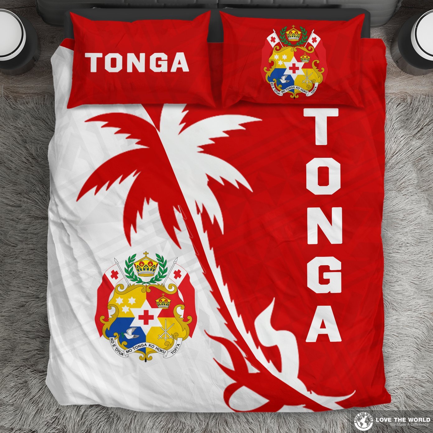 Tonga Coconut Tree Bedding Set - Vibe Hoodie Shop