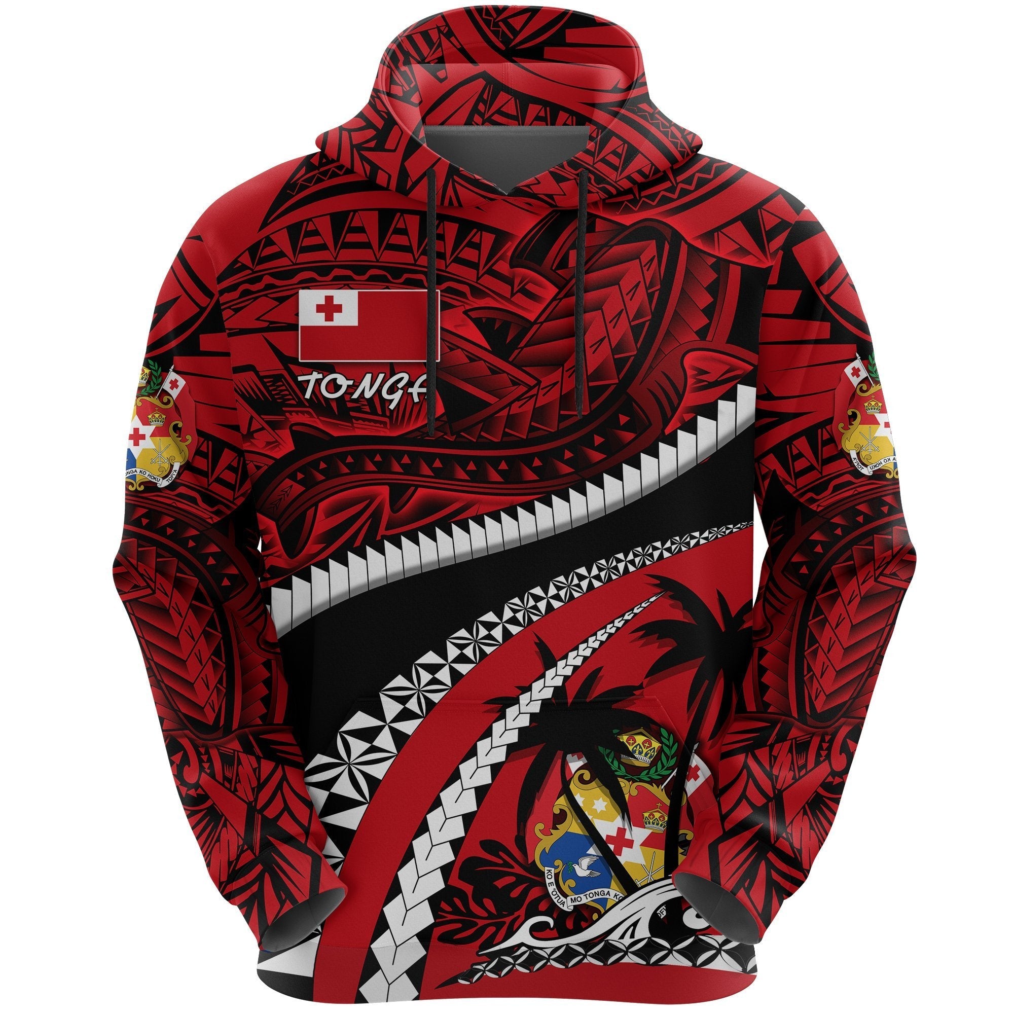 Hoodie Tonga Polynesian Shark Tattoo - Vibe Hoodie Shop