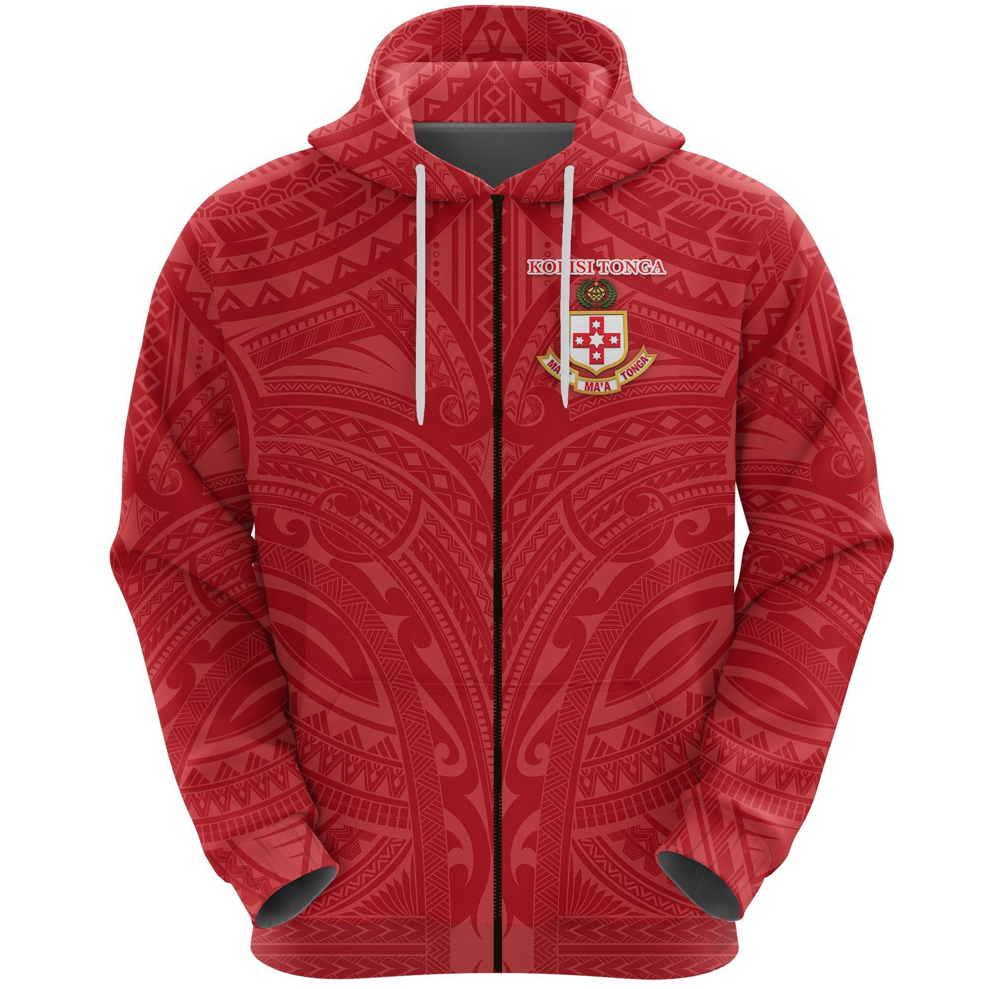 Kolisi Tonga Zip Hoodie Mate Ma'a Tonga Unique Rugby Style - Vibe Hoodie Shop