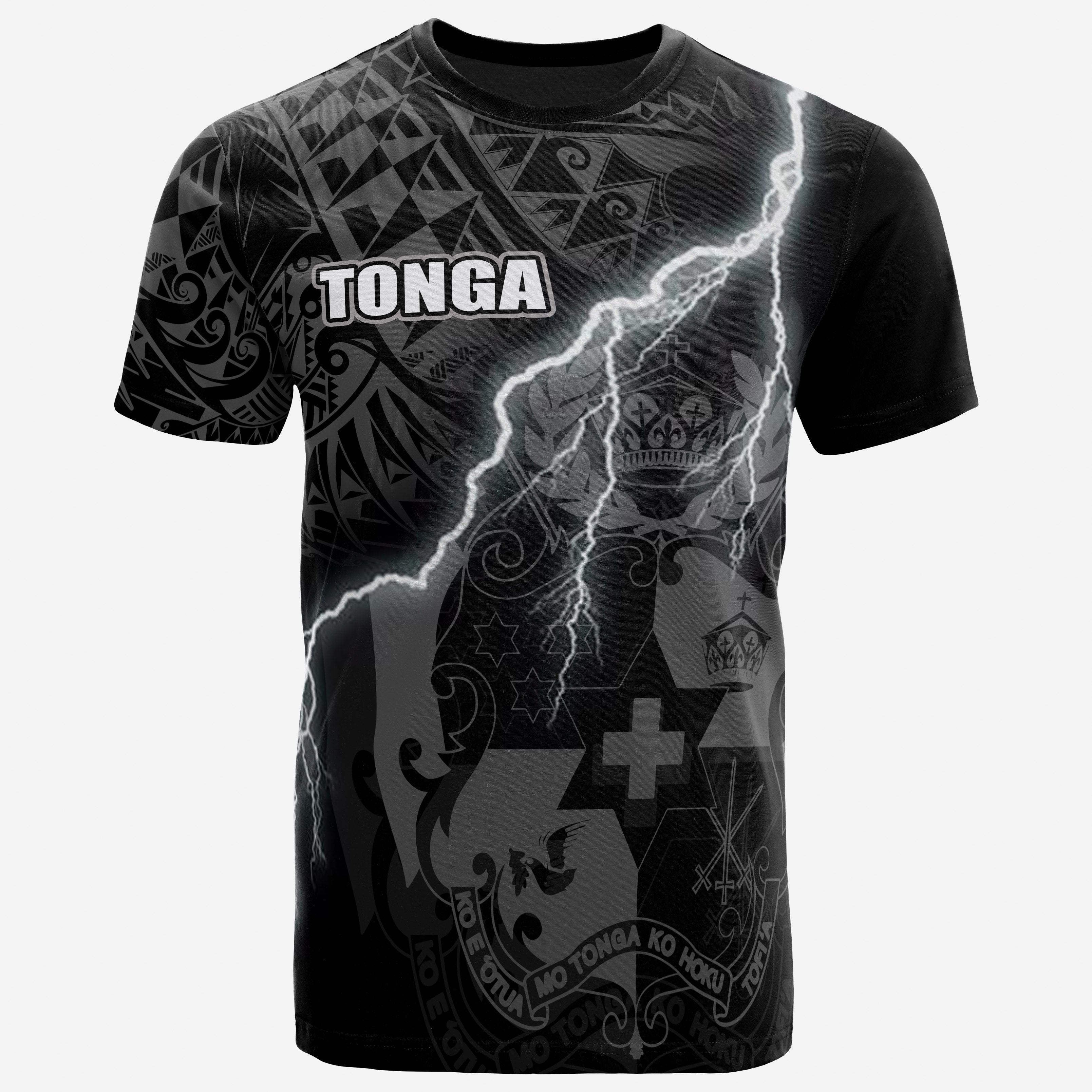 Vibe Hoodie Tonga T shirt - Tonga Coat Of Arms Lighting Thunder - Vibe Hoodie Shop
