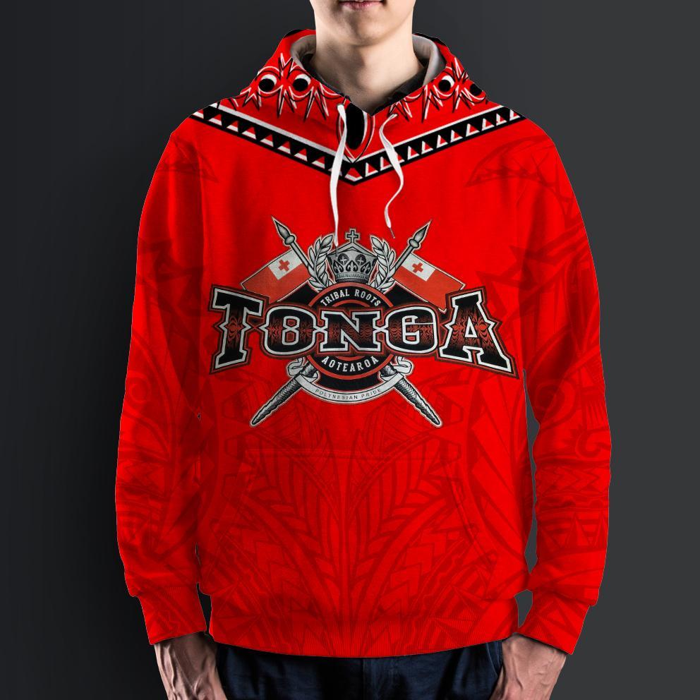 Tonga All Over Hoodie Red - Vibe Hoodie Shop