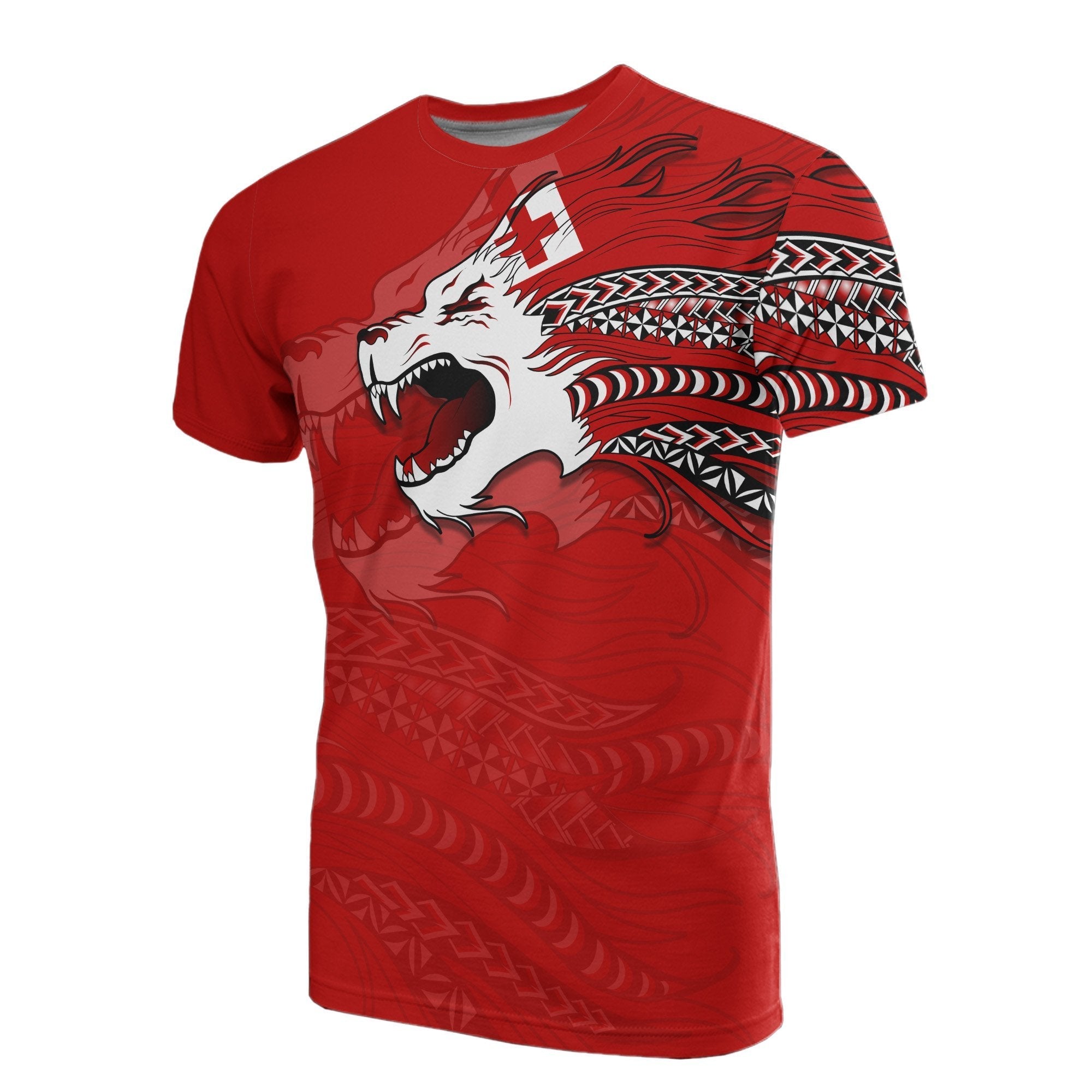 Vibe Hoodie Tonga Polynesian T shirt - Tongan Pride Lion - Vibe Hoodie Shop