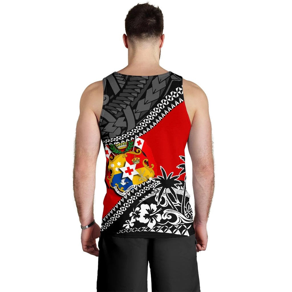 Tonga Men Tank Top Polynesian Style Fall In The Wave - Vibe Hoodie Shop