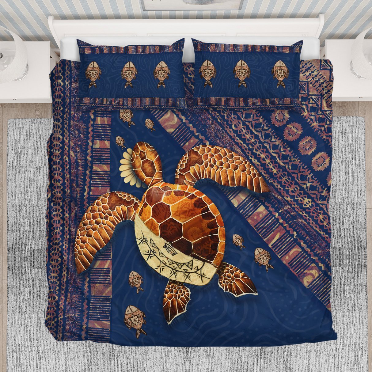 Tonga Turtle Design Bedding Set - Vibe Hoodie Shop