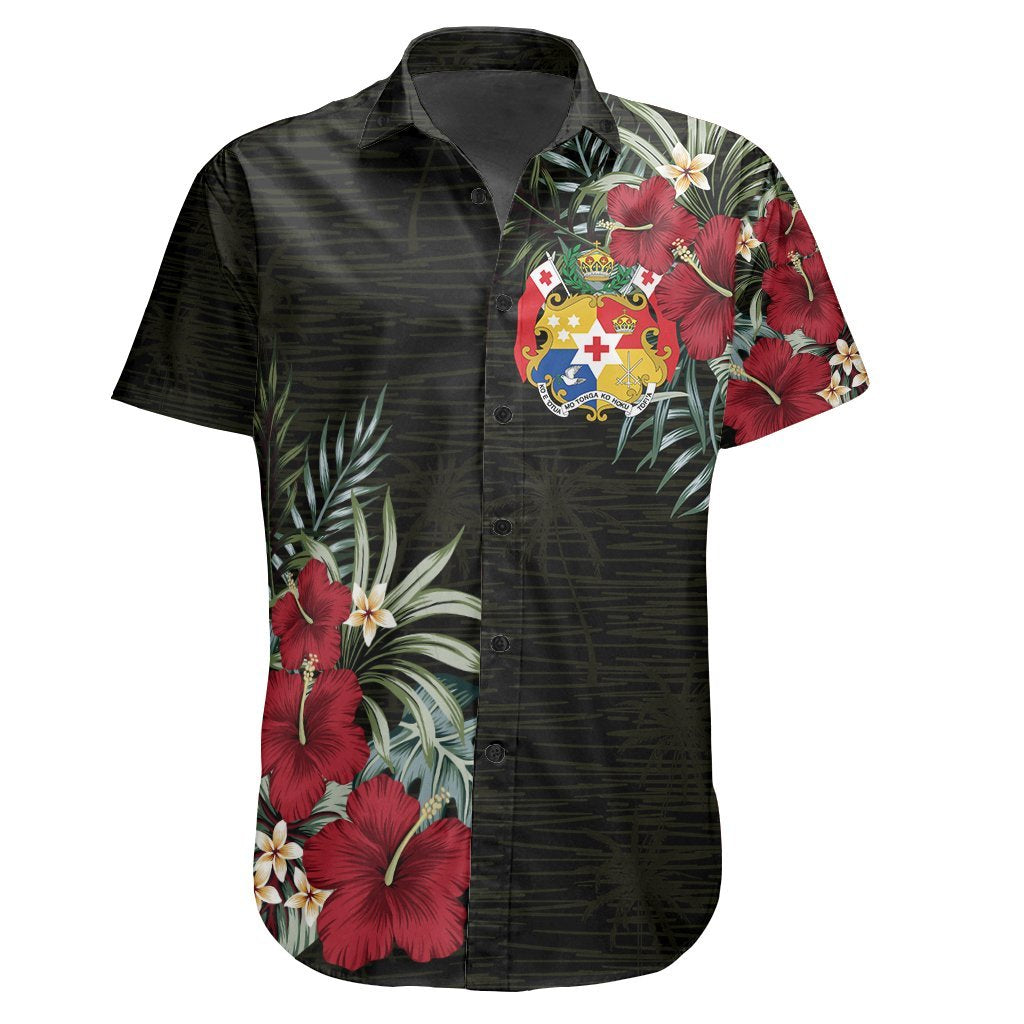 Tonga Hibiscus Short Sleeve Shirt - Vibe Hoodie Shop