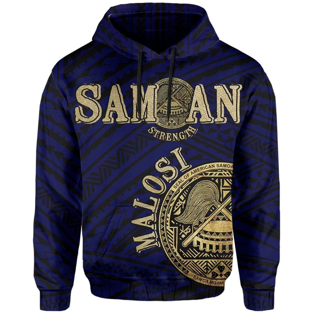 American Samoa Coat Of Arms Bald Eagle Polynesian Hoodie Gold - Vibe Hoodie Shop