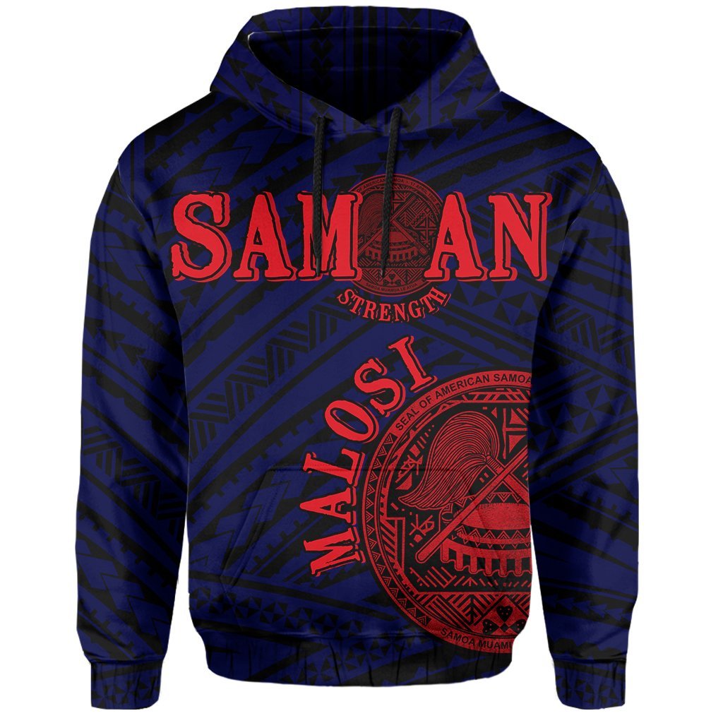 American Samoa Coat Of Arms Bald Eagle Polynesian Hoodie Blue - Vibe Hoodie Shop