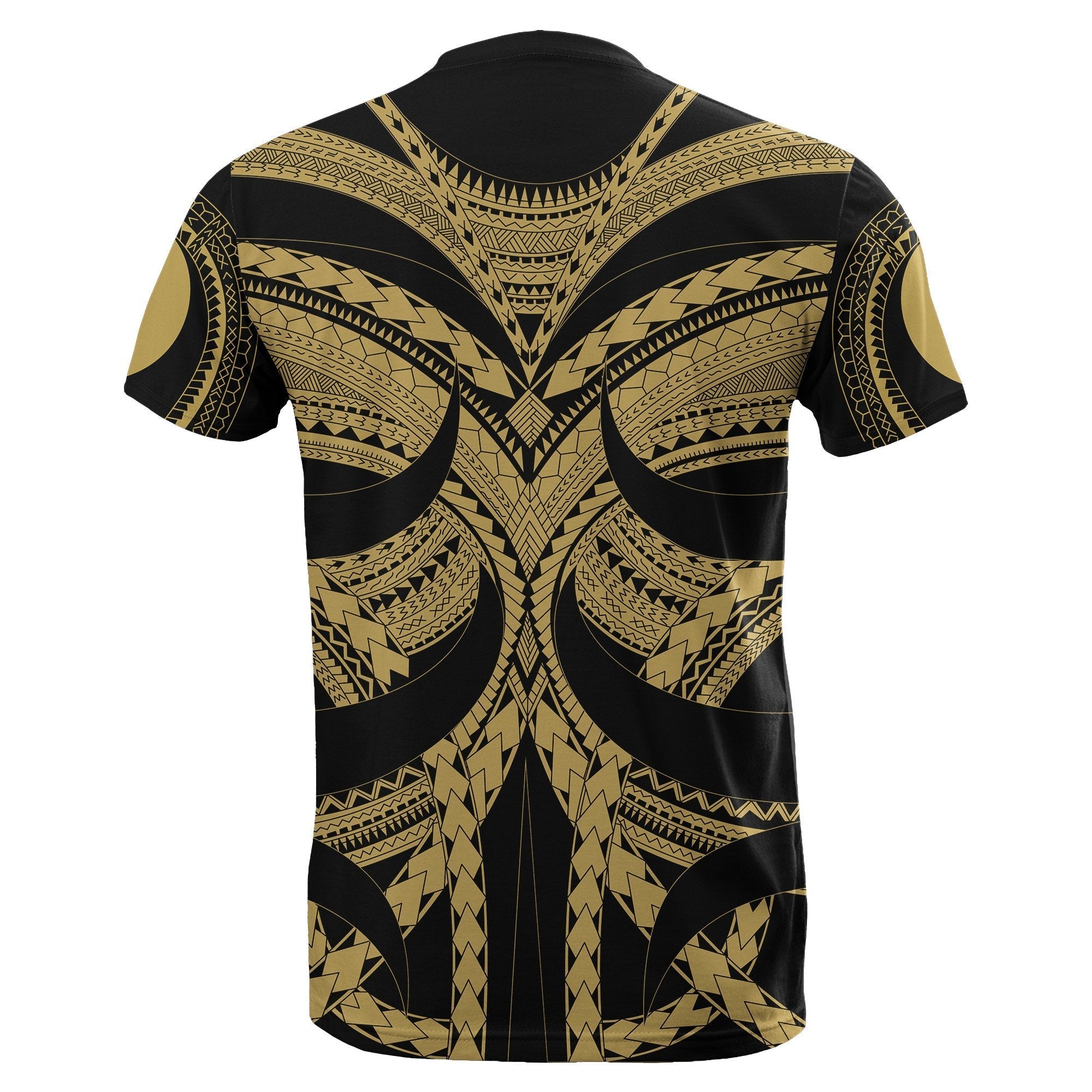 Samoan Tattoo T shirt Gold - Vibe Hoodie Shop