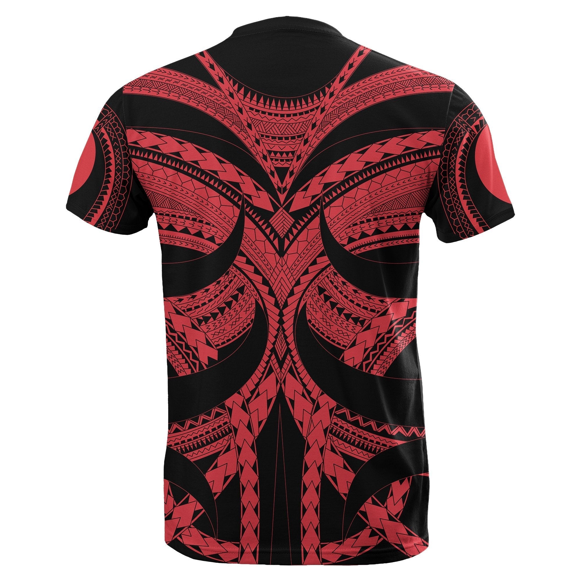 Samoan Tattoo T shirt Red - Vibe Hoodie Shop