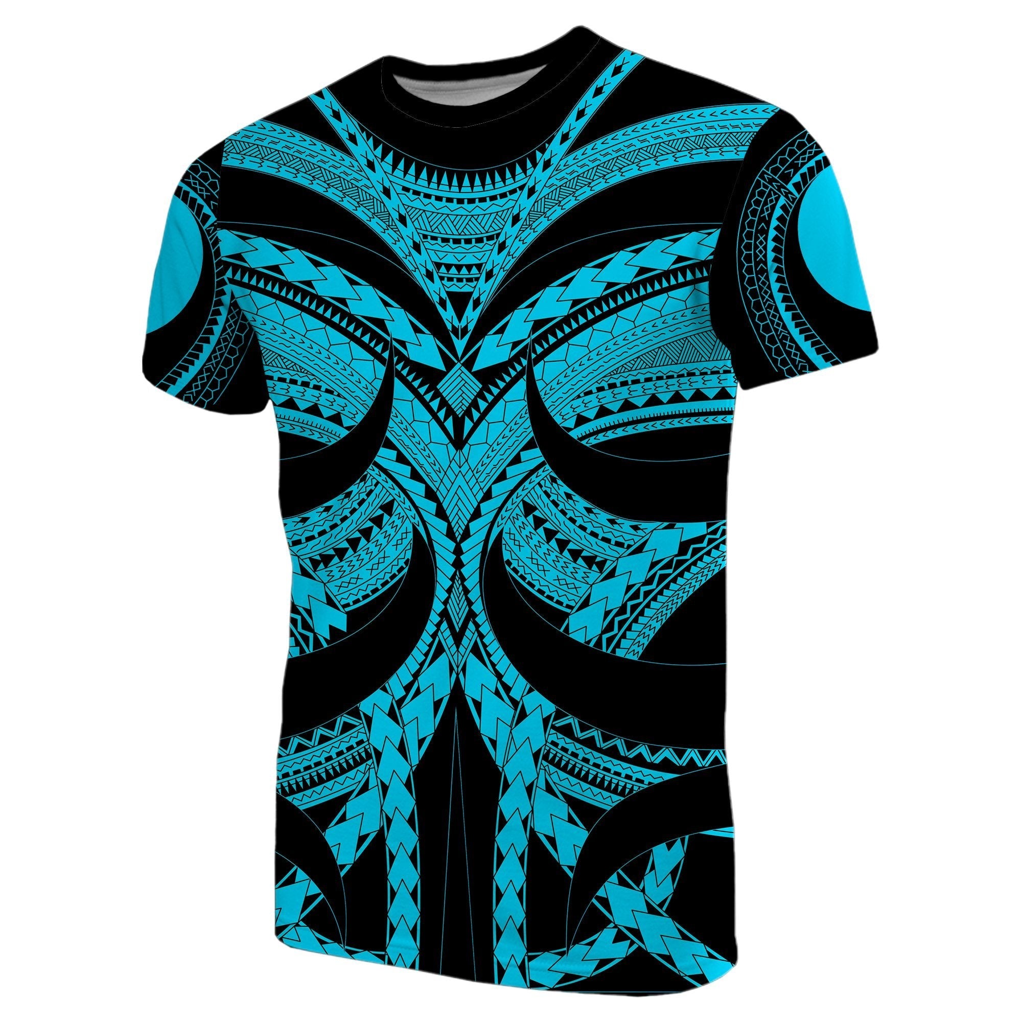 Samoan Tattoo T shirt Blue - Vibe Hoodie Shop