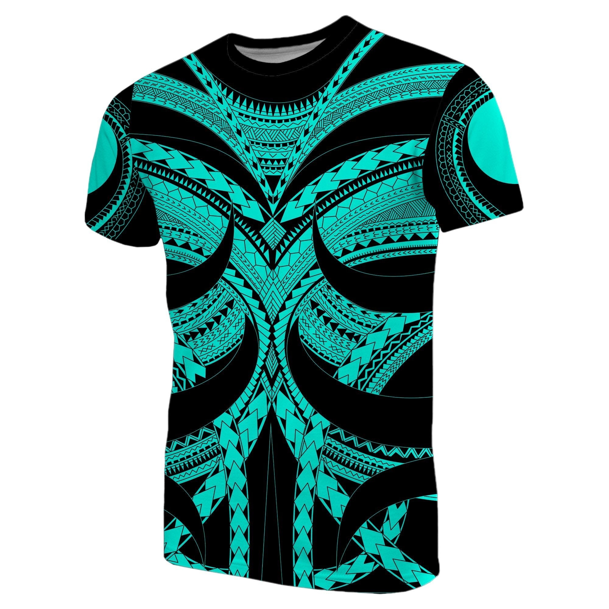 Samoan Tattoo T shirt Turquoise - Vibe Hoodie Shop