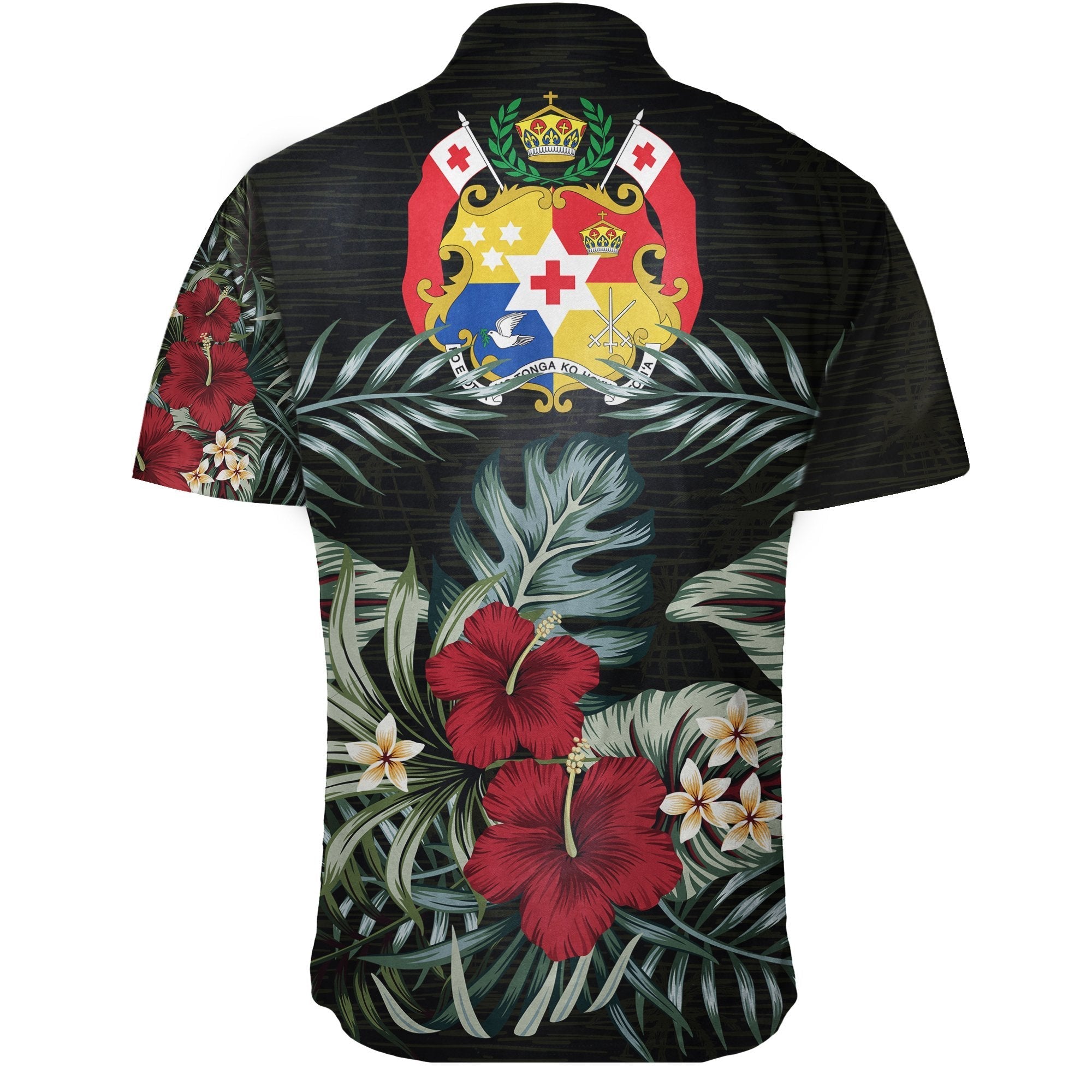 Tonga Hibiscus Short Sleeve Shirt - Vibe Hoodie Shop