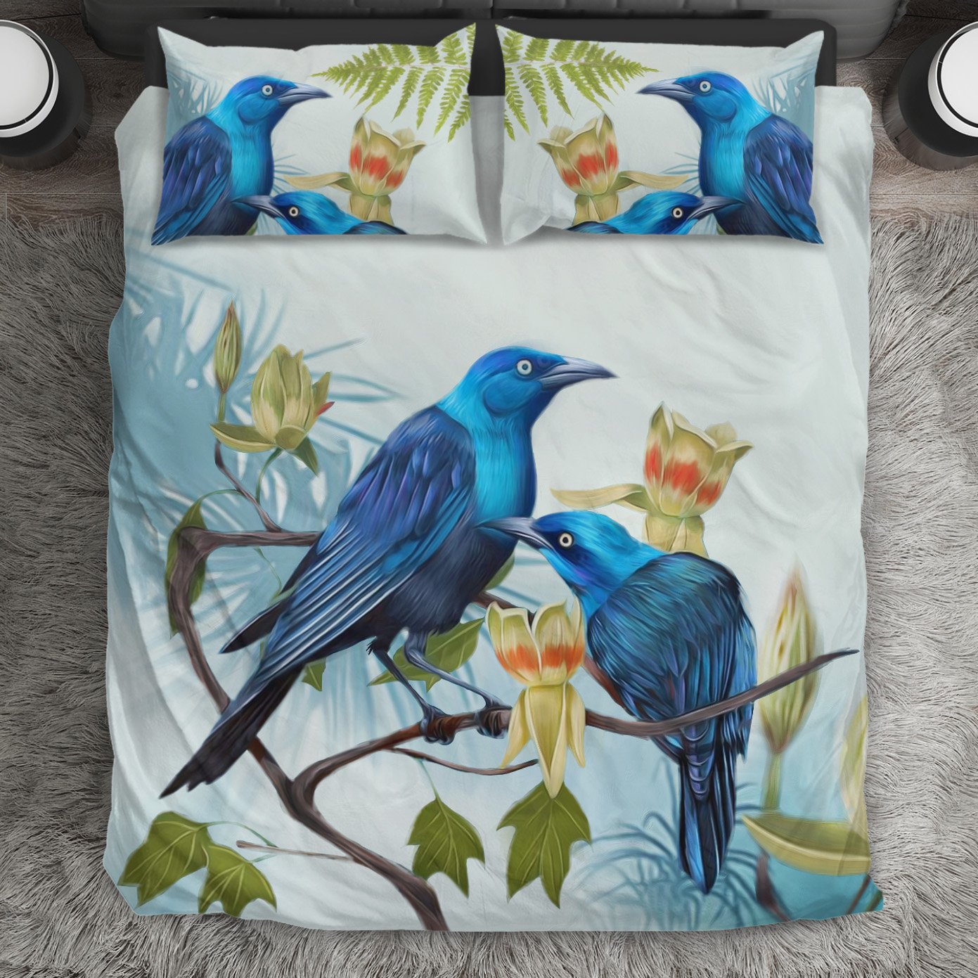 New Zealand Bedding Set, Tui Bird Duvet Cover And Pillow Case - Vibe Hoodie Shop