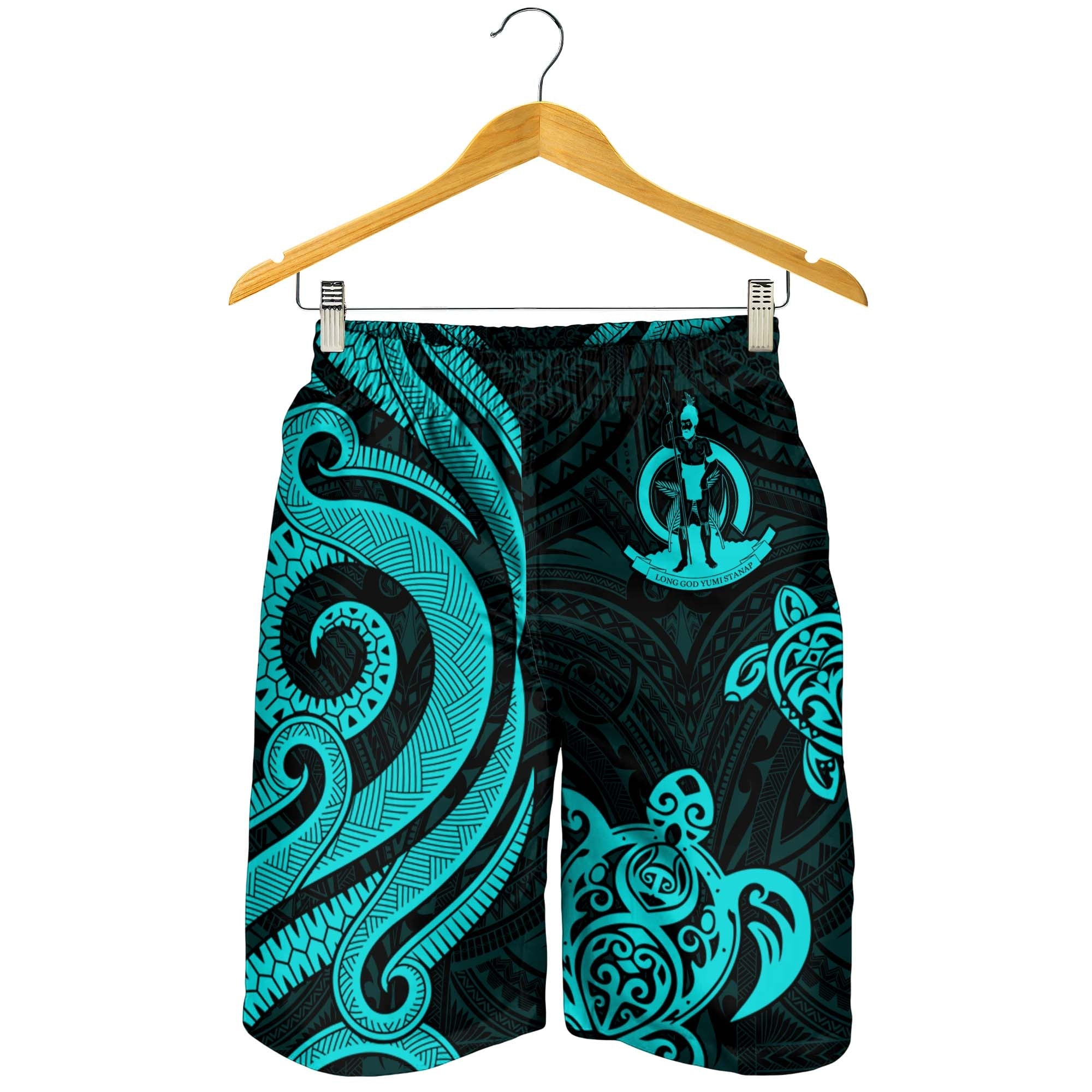 Vanuatu Men's Short - Turquoise Tentacle Turtle - Vibe Hoodie Shop