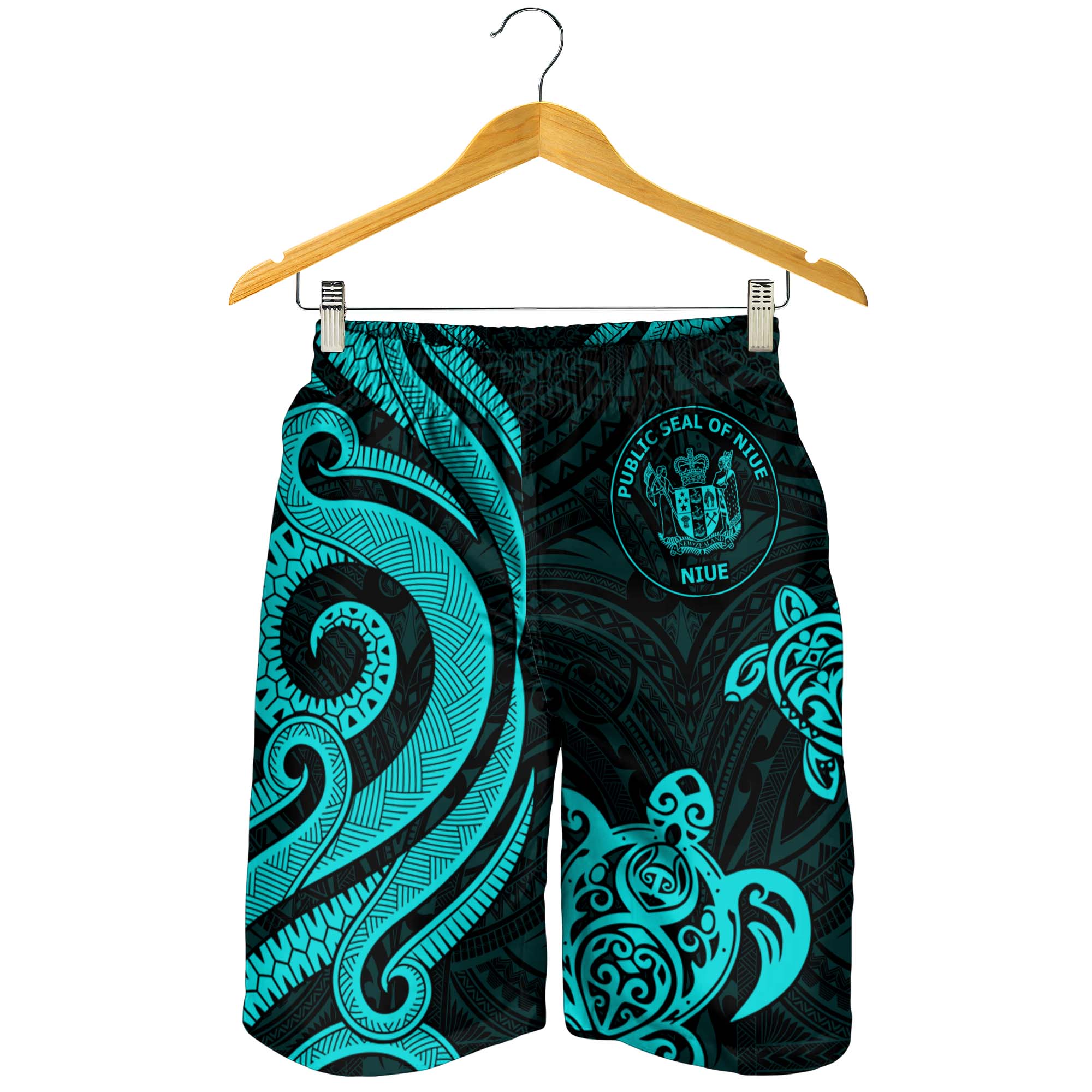 Niue Men's Short - Turquoise Tentacle Turtle - Vibe Hoodie Shop