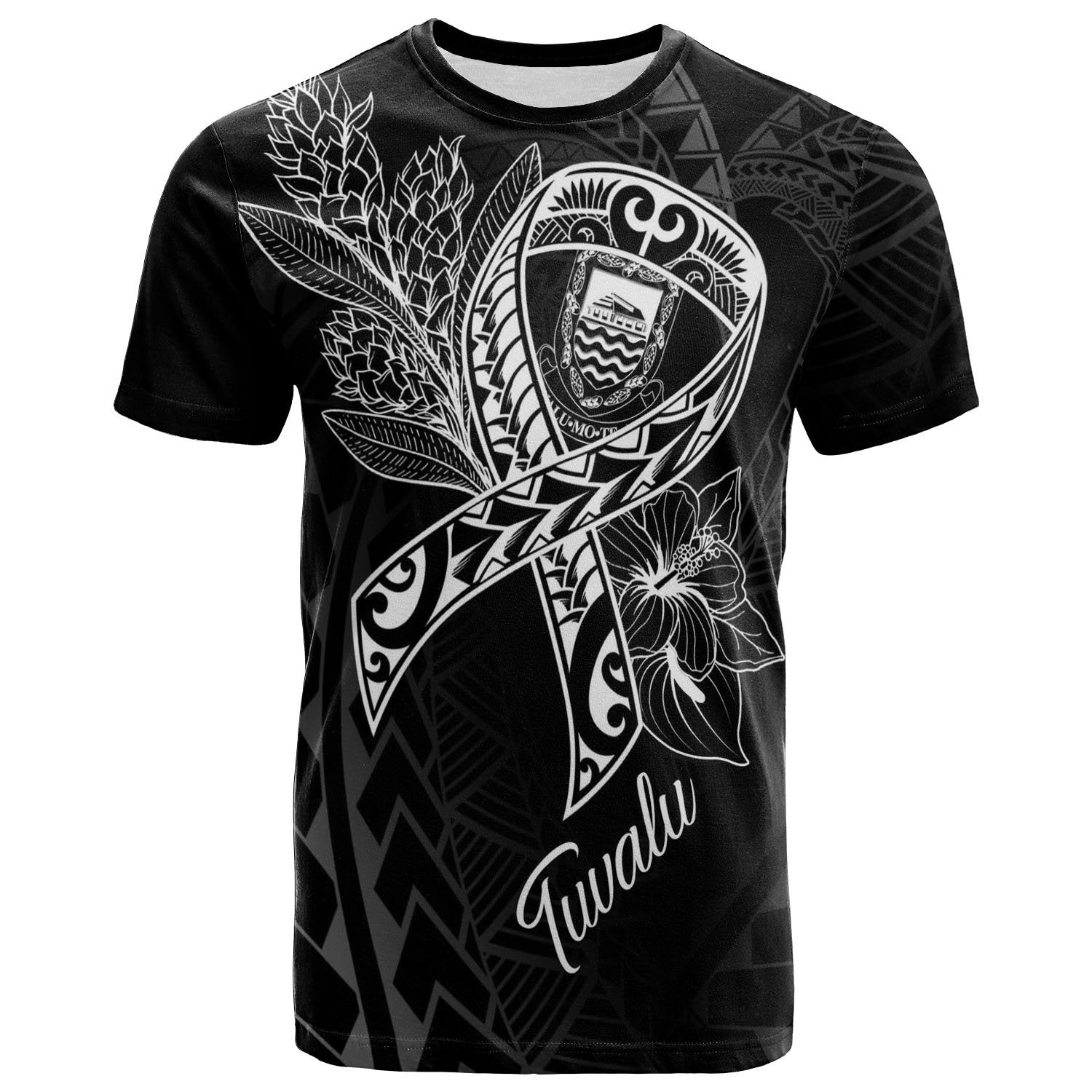 Tuvalu T shirt - Ribbon Polynesian Style - Vibe Hoodie Shop