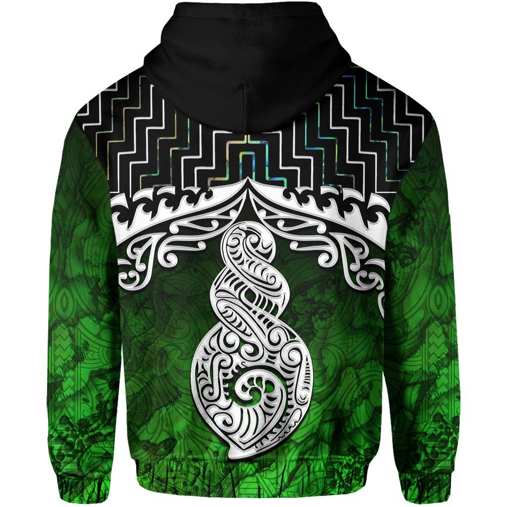 New Zealand Maori Zip Up Hoodie, Poutama Pikorua Double Twist Zipper Hoodie - Vibe Hoodie Shop