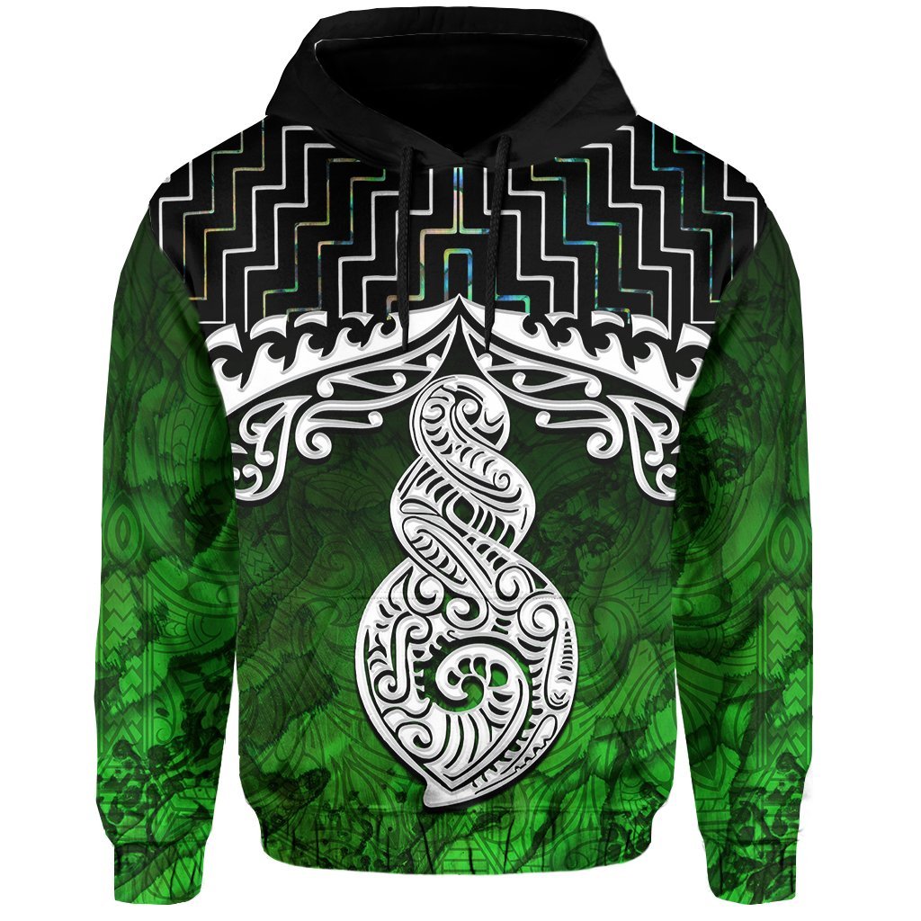 New Zealand Maori Hoodie, Poutama Pikorua Double Twist Pullover Hoodie - Vibe Hoodie Shop