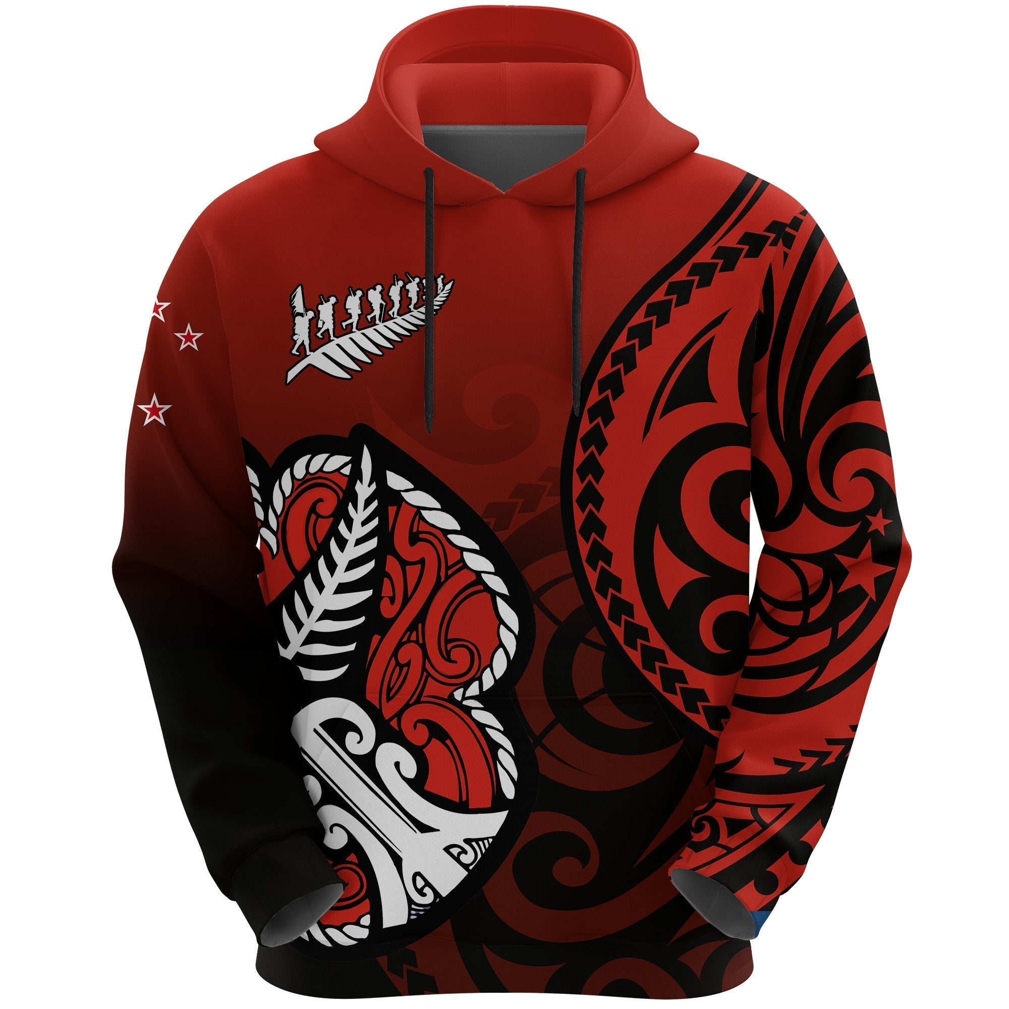 New Zealand Lest We Forget Hoodie, Maori Poppies Pullover Hoodie - Vibe Hoodie Shop