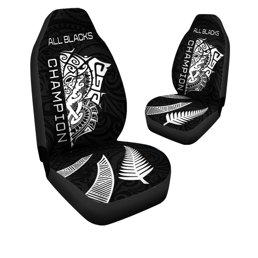New Zealand Rugby Car Seat Covers Haka All Black mix Ta Moko - Vibe Hoodie Shop
