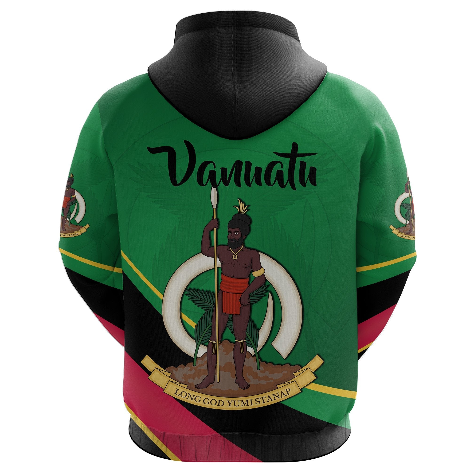 (Custom Personalised) Vanuatu Rugby Zip Hoodie Simple Style - Vibe Hoodie Shop