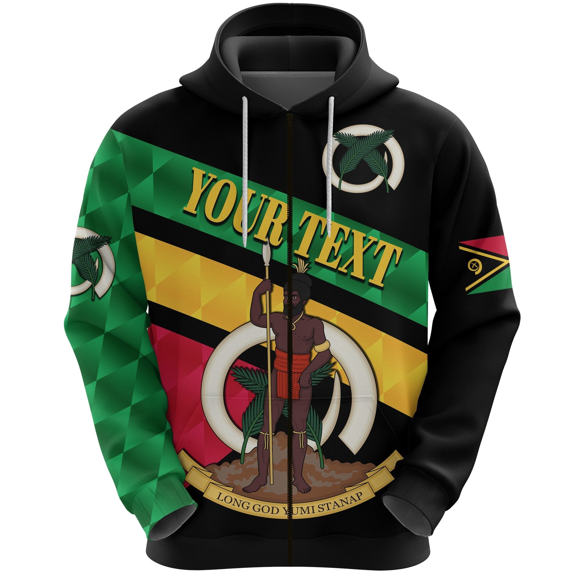 (Custom Personalised) Vanuatu Rugby Zip Hoodie Sporty Style - Vibe Hoodie Shop