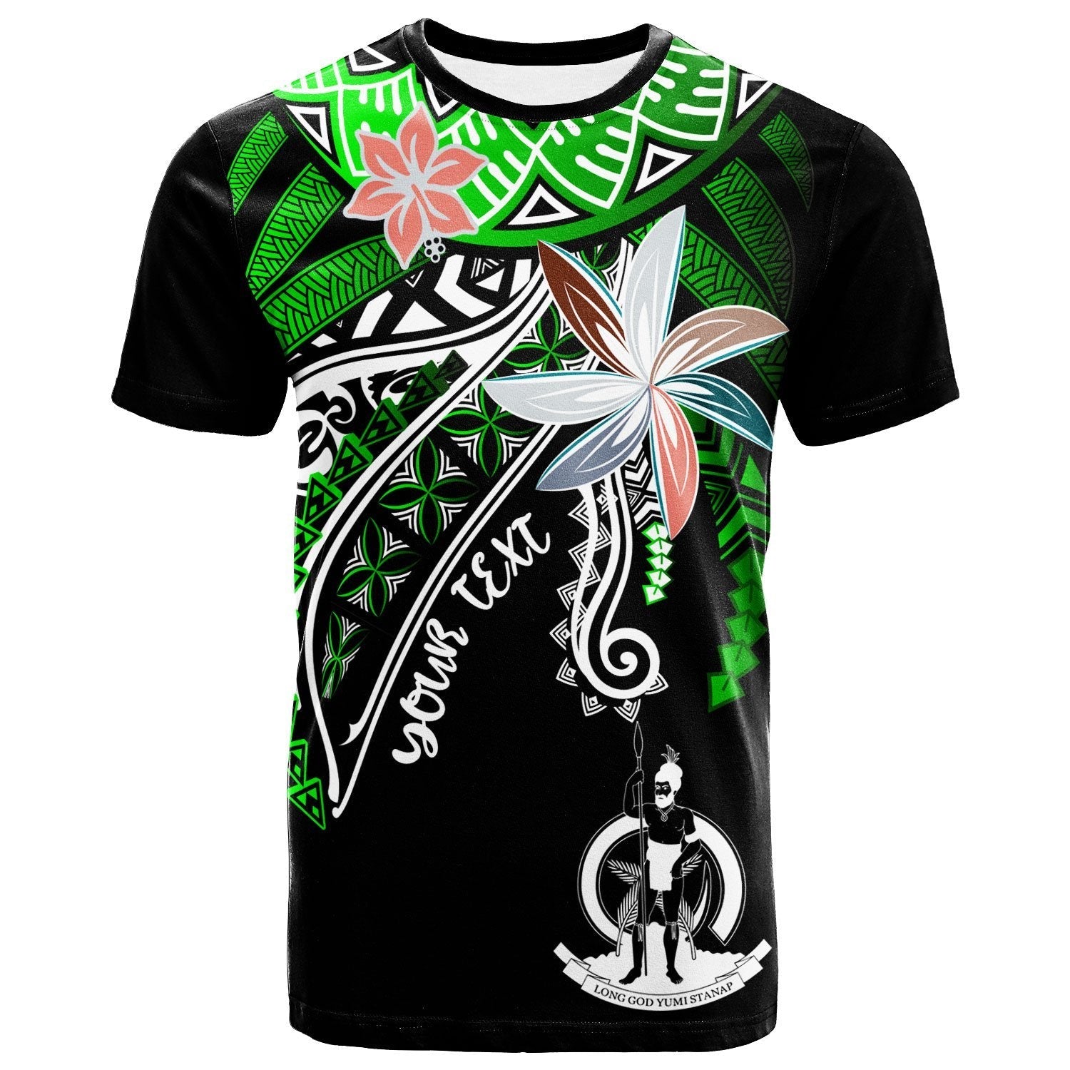 Vanuatu Custom Personalised T shirt - Fanciful Forest Green Color - Vibe Hoodie Shop
