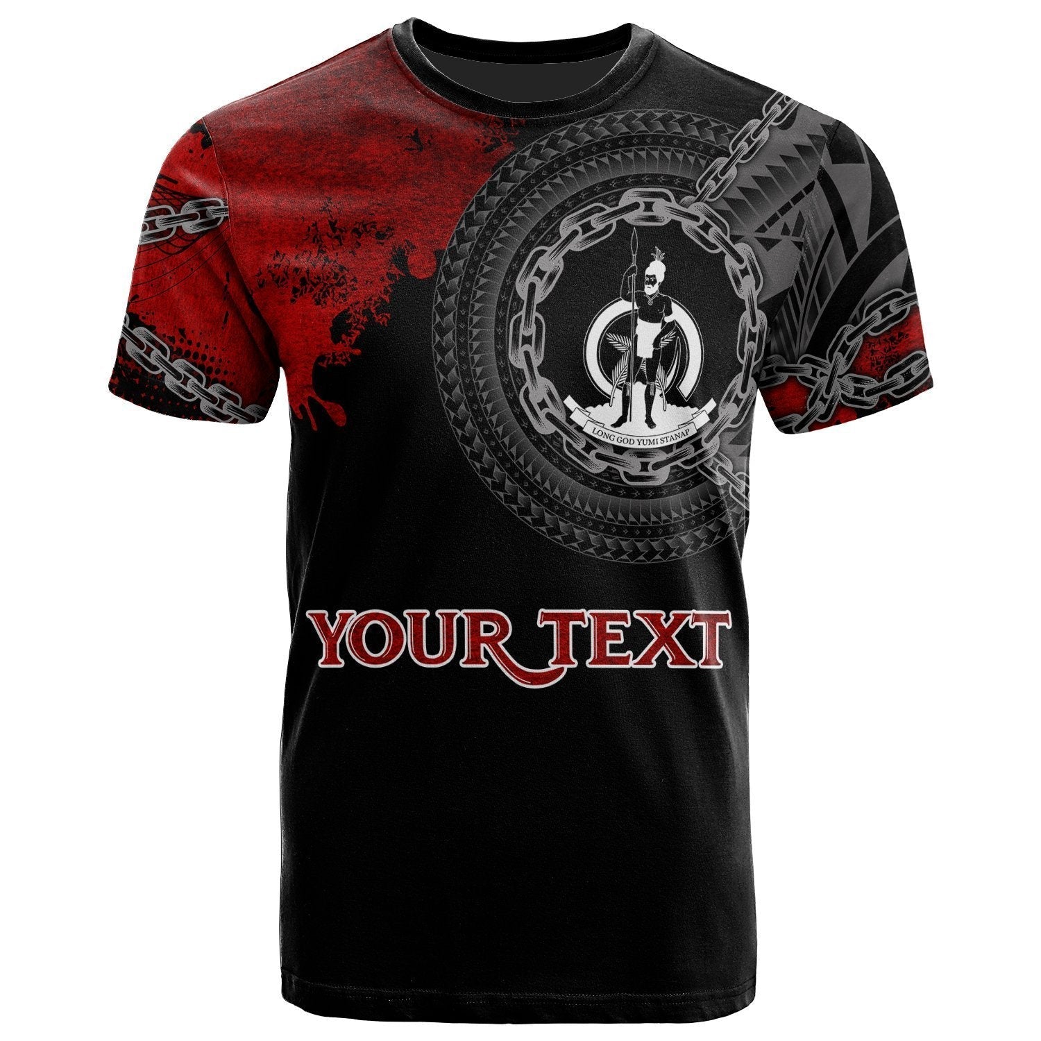 Vanuatu Polynesian Personalised T shirt - Polynesian Chain Style - Vibe Hoodie Shop