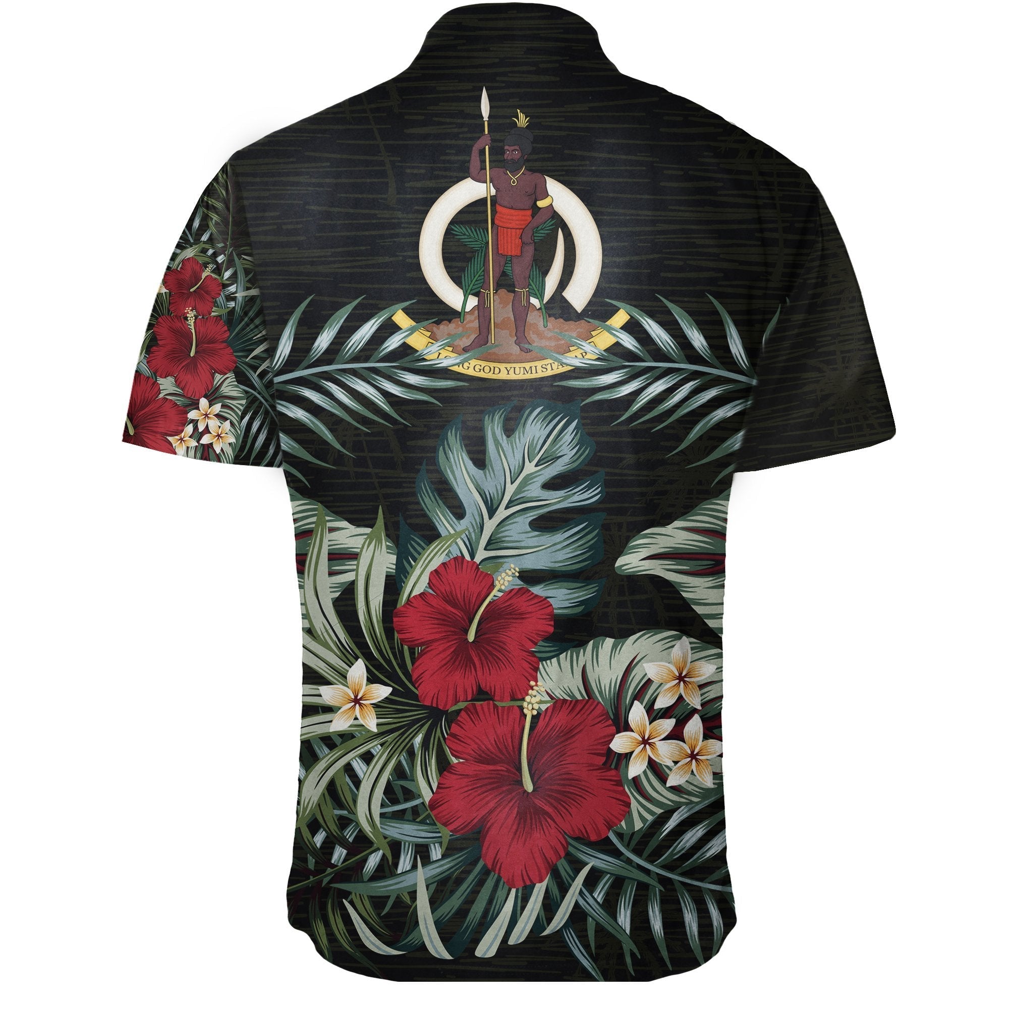 Vanuatu Hibiscus Short Sleeve Shirt - Vibe Hoodie Shop