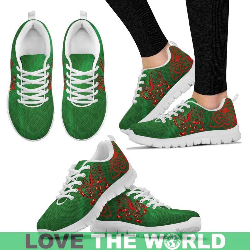 Wales - Celtic Welsh Dragon Men's / Women's Sneakers (Shoes) - Vibe Hoodie Shop