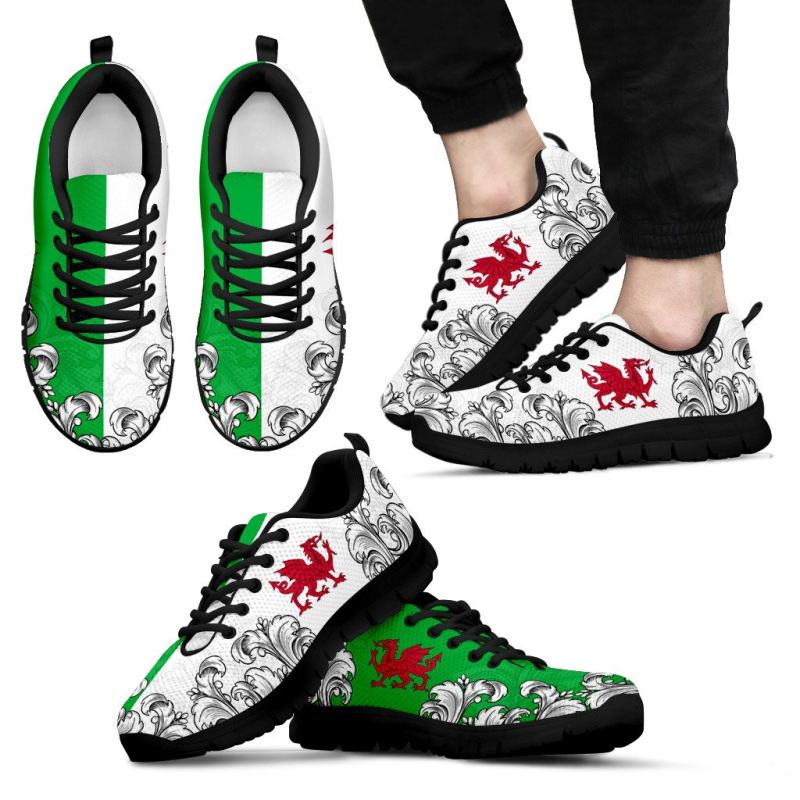 Wales Coat Of Arms Sneakers - Vibe Hoodie Shop