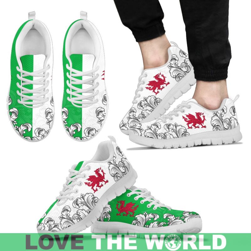 Wales Coat Of Arms Sneakers - Vibe Hoodie Shop